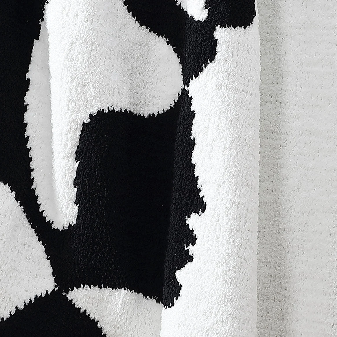 Mocha- Biscotti, Pomegranate- Rose, Black- White Face Print Throw - Image 8
