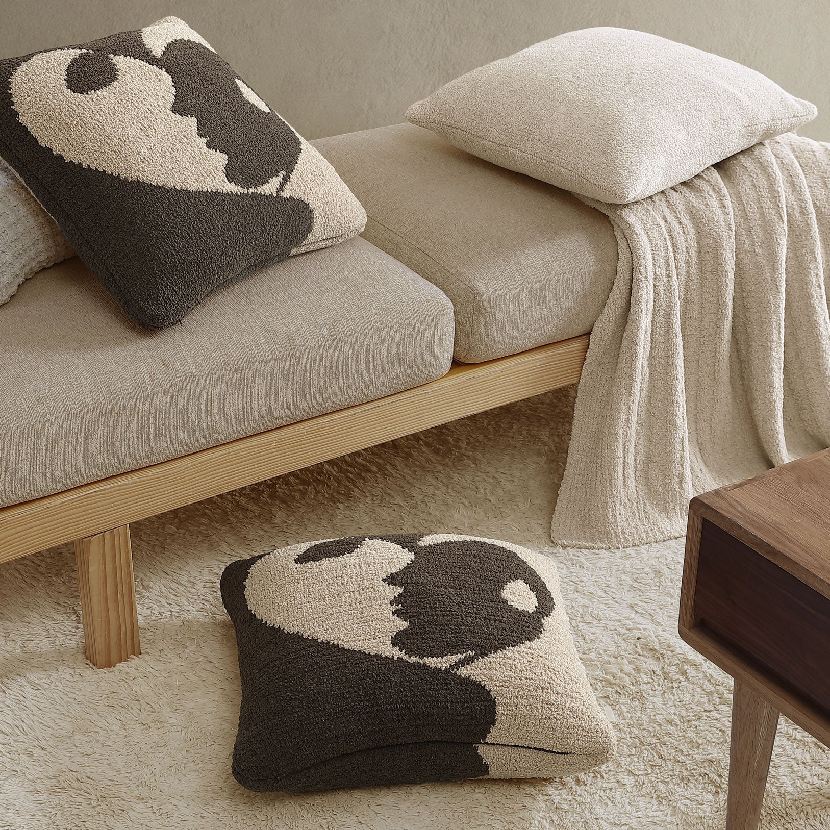 Soft, Warm, and Stylish Cozy Face Print Throw Pillow - Image 6