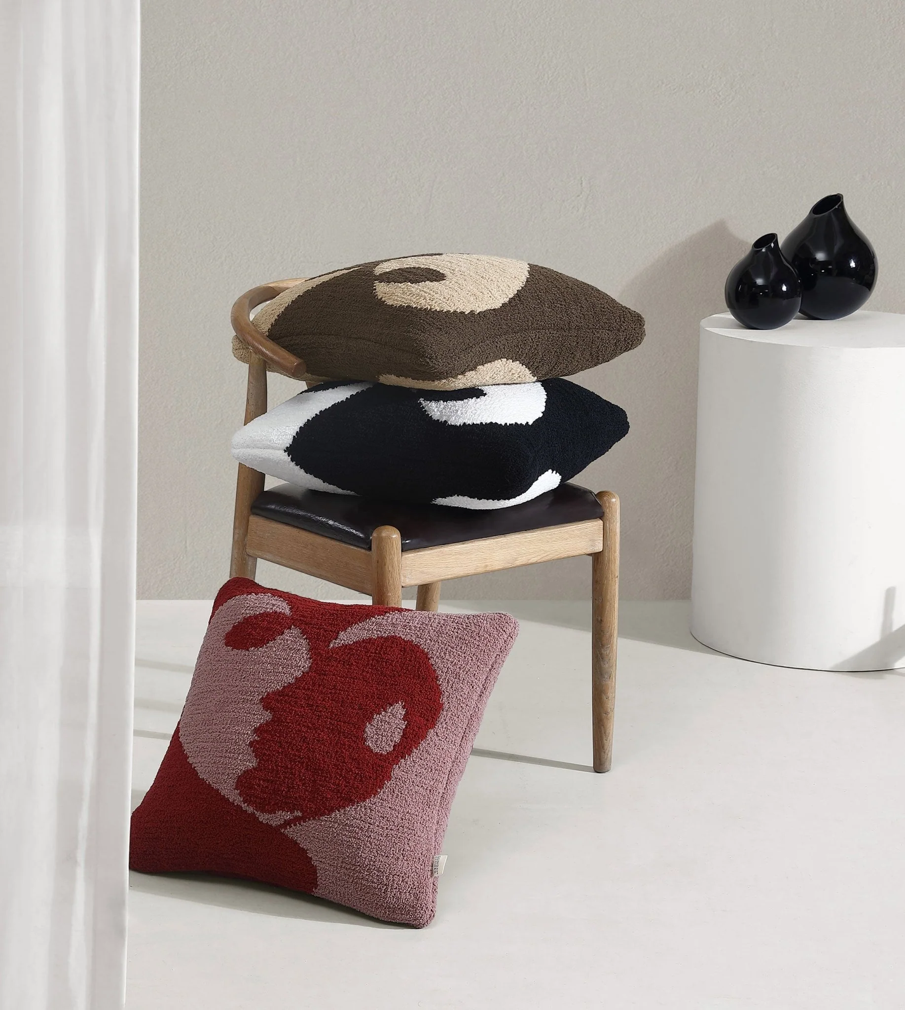 Soft, Warm, and Stylish Cozy Face Print Throw Pillow - Image 7