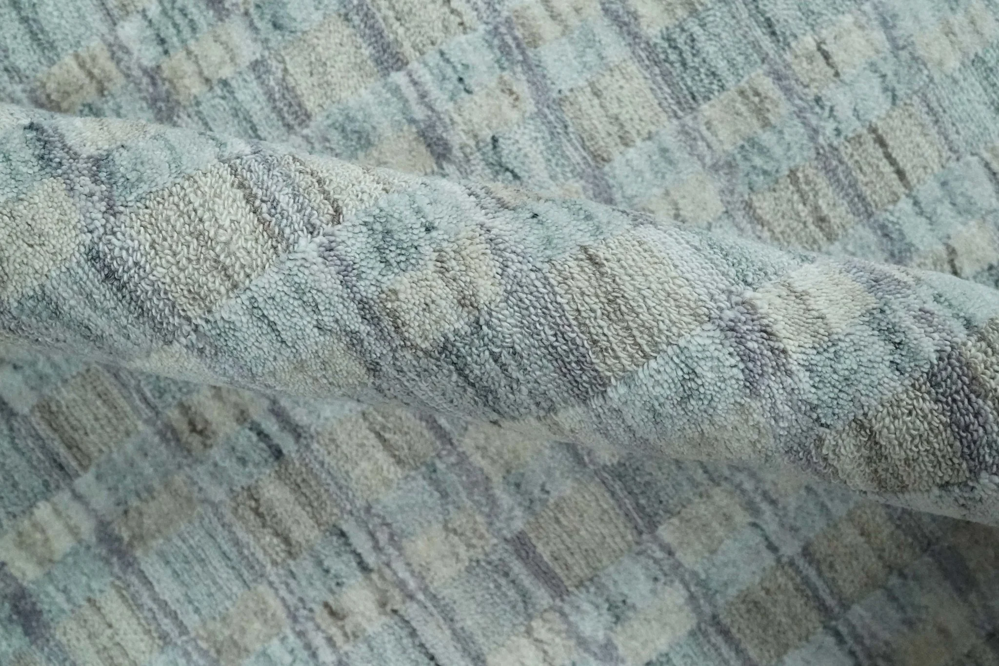 Solid 8x10 Hand Made Camel, Silver and Brown Scandinavian Blended Wool Flatwoven Area Rug | KE35 - Image 6