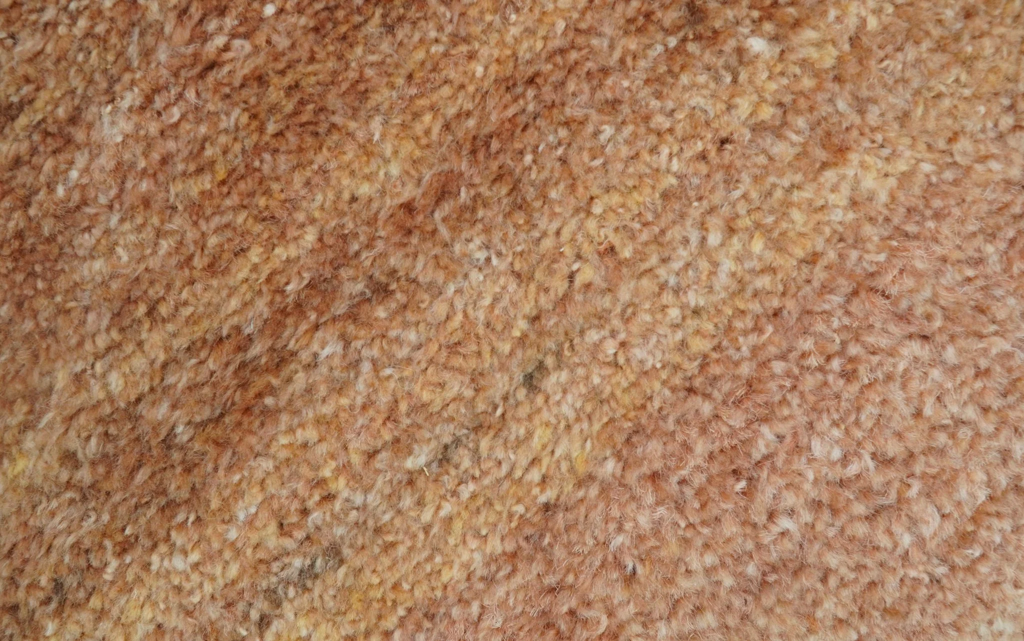 Solid Rust Hand knotted Contemporary Custom Made wool Area Rug - Image 3
