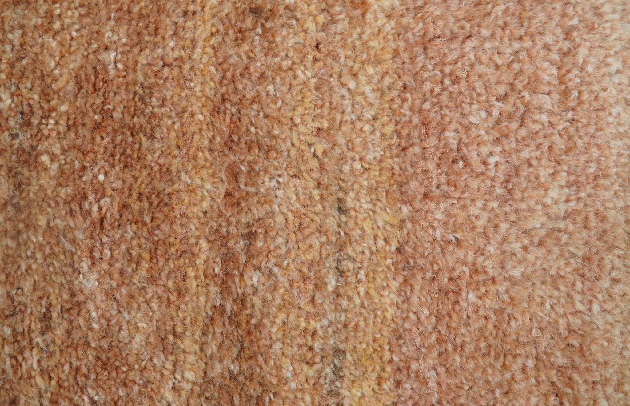 Solid Rust Hand knotted Contemporary Custom Made wool Area Rug - Image 5
