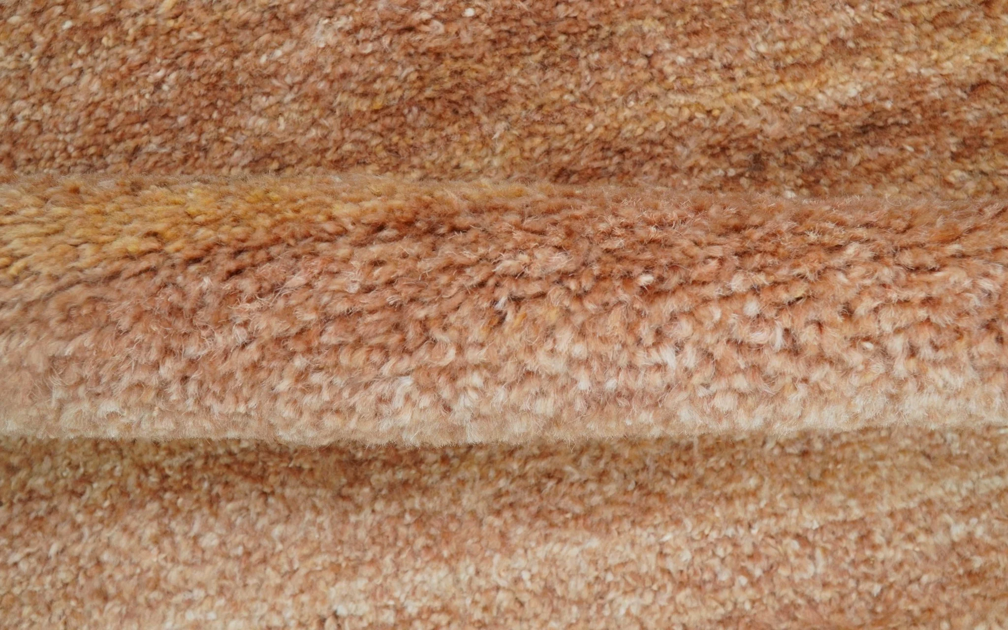 Solid Rust Hand knotted Contemporary Custom Made wool Area Rug - Image 6