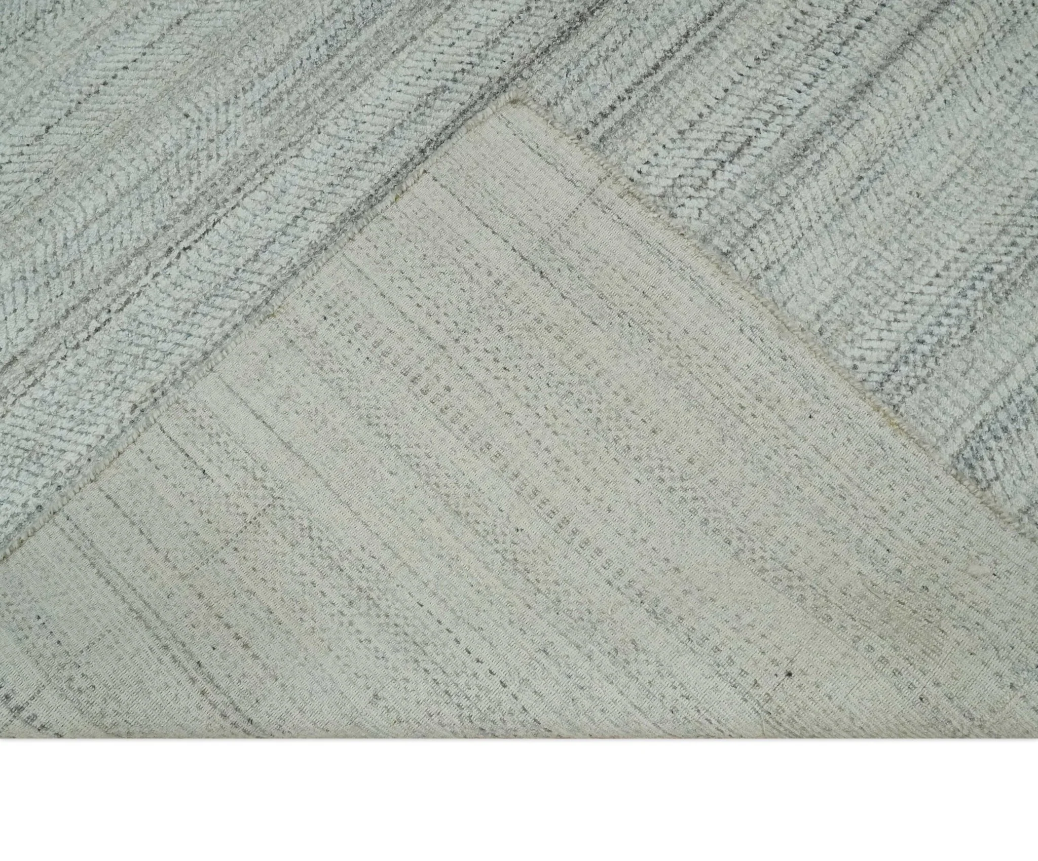 Shaded Beige, Camel and Brown Scandinavian 8x10 Hand Made Blended Wool Flatwoven Area Rug | KE4 - Image 7