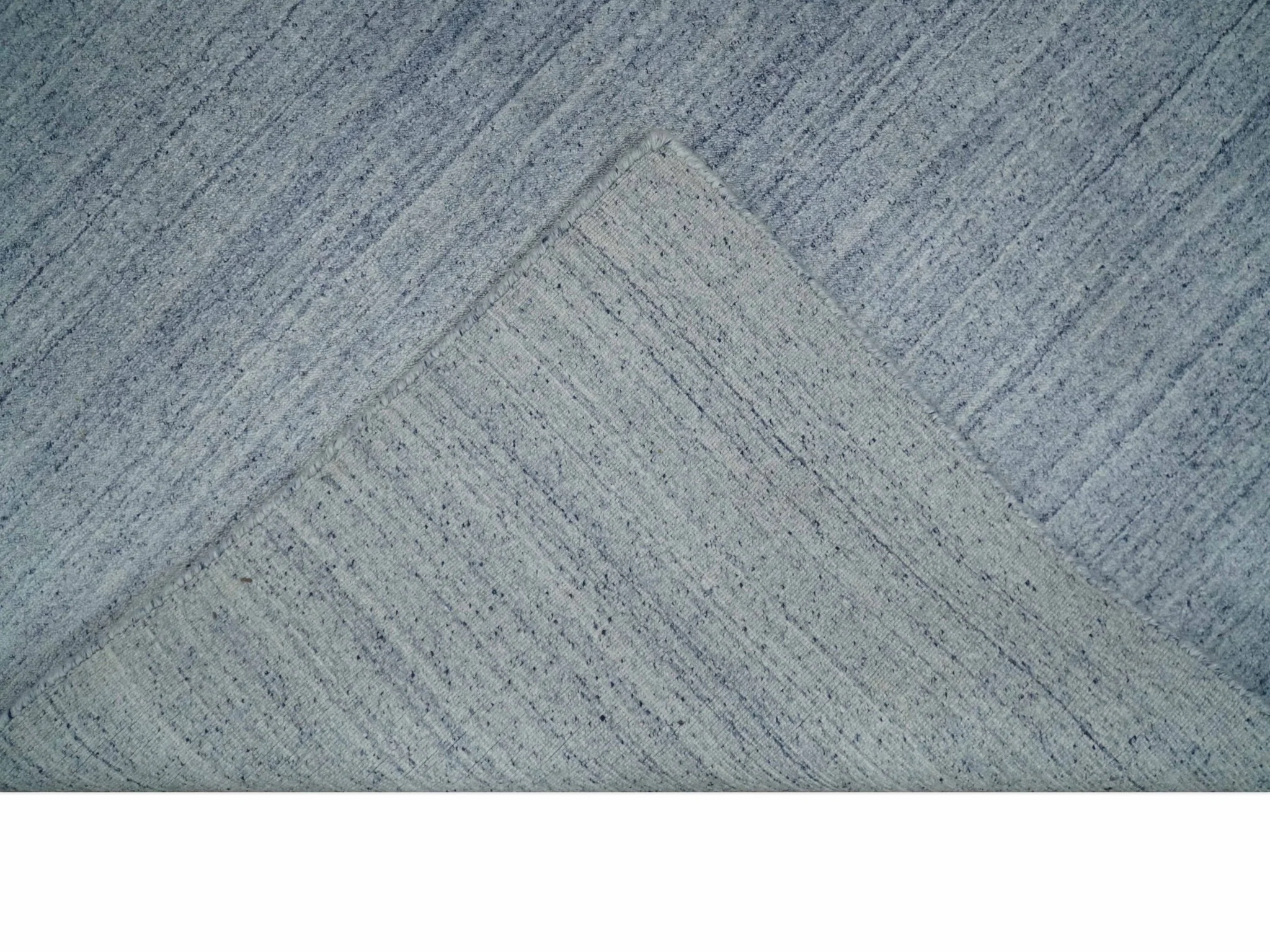 Solid Blue Silver Scandinavian 5x7 Blended Wool Flatwoven Area Rug, Dinning, Kids Rug | HL35 - Image 6