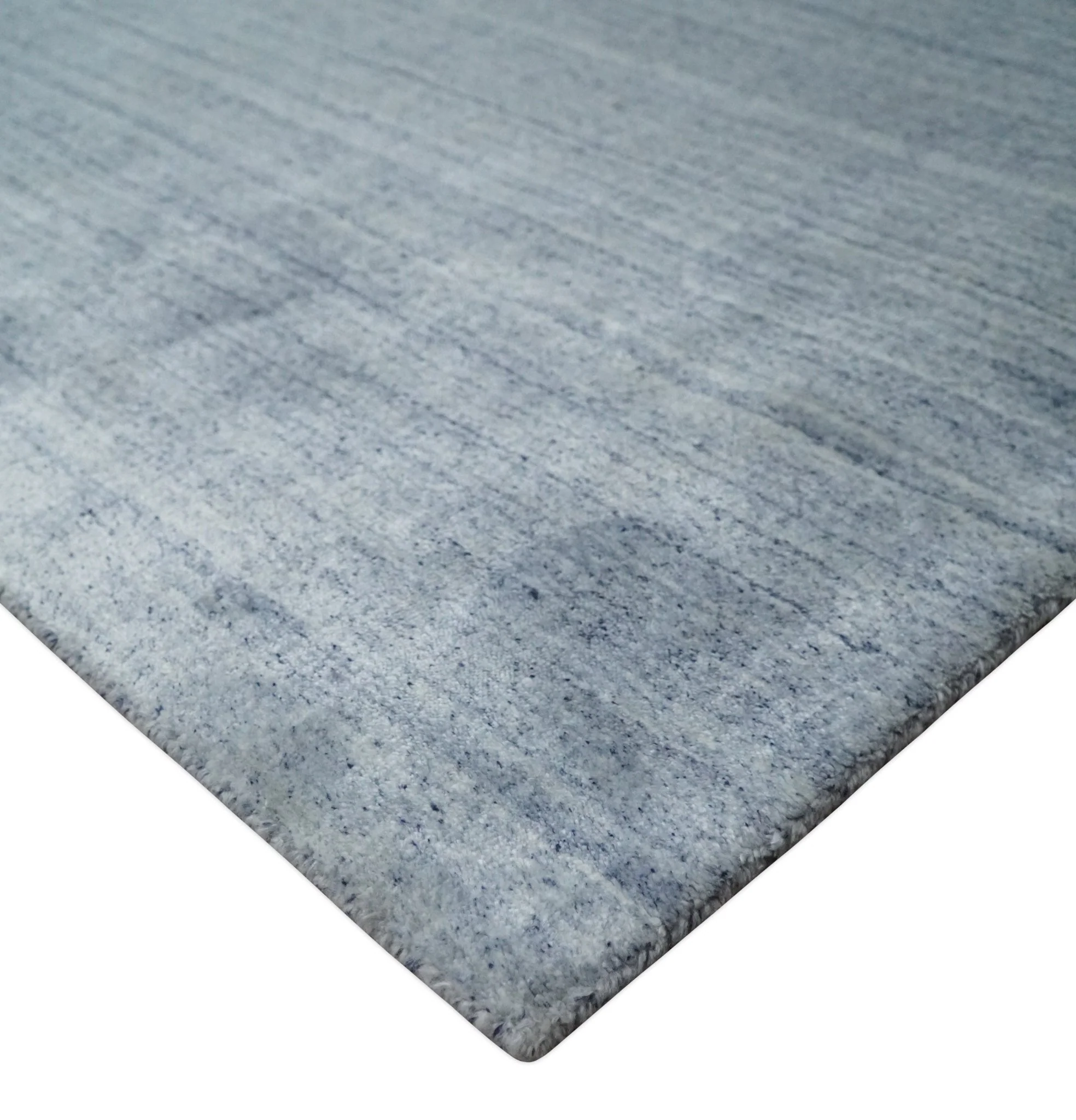 Solid Blue Silver Scandinavian 5x7 Blended Wool Flatwoven Area Rug, Dinning, Kids Rug | HL35 - Image 8