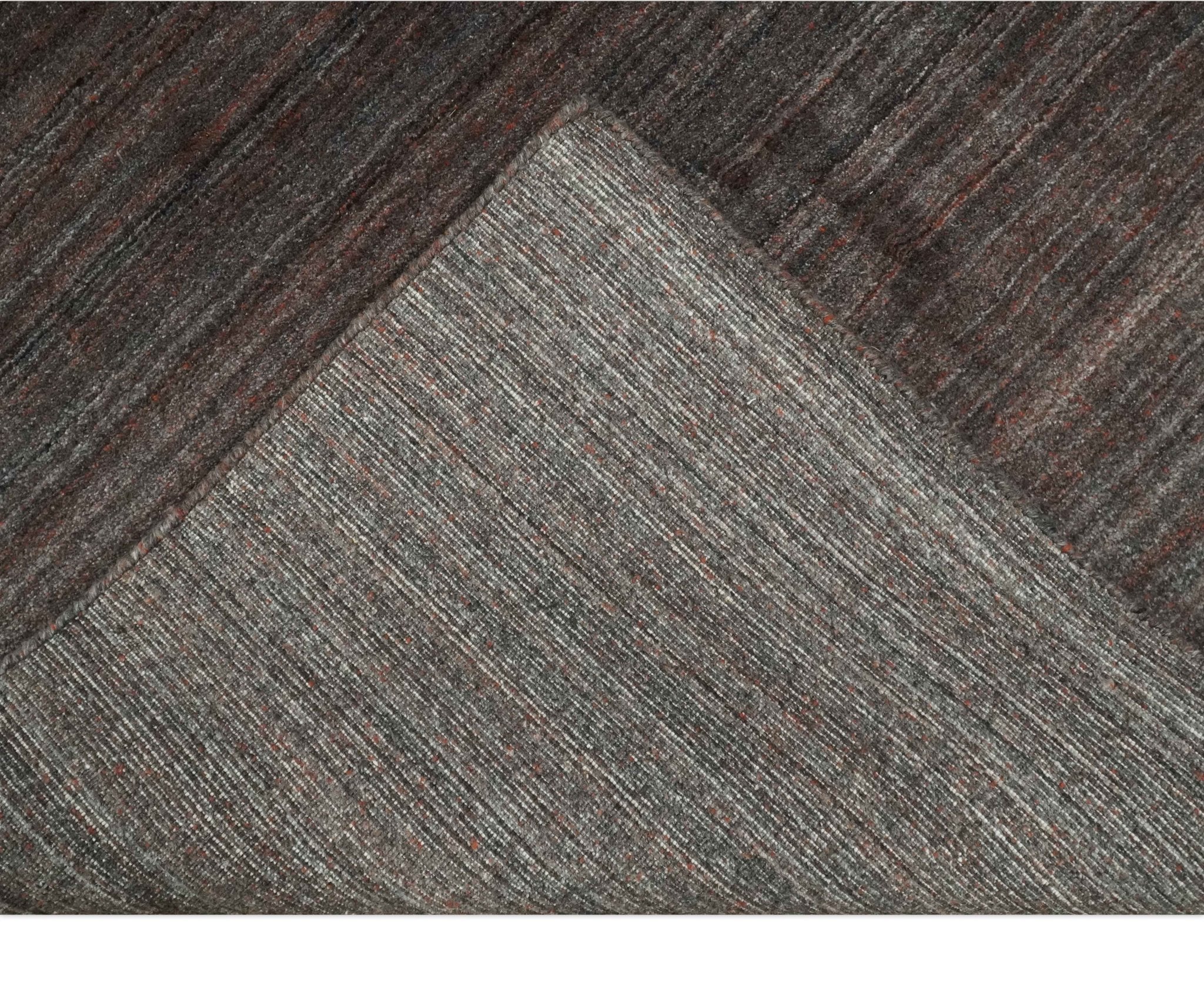 Solid Brown Scandinavian 5x7 Blended Wool Flatwoven Area Rug, Dinning, Kids Rug | HL17 - Image 5