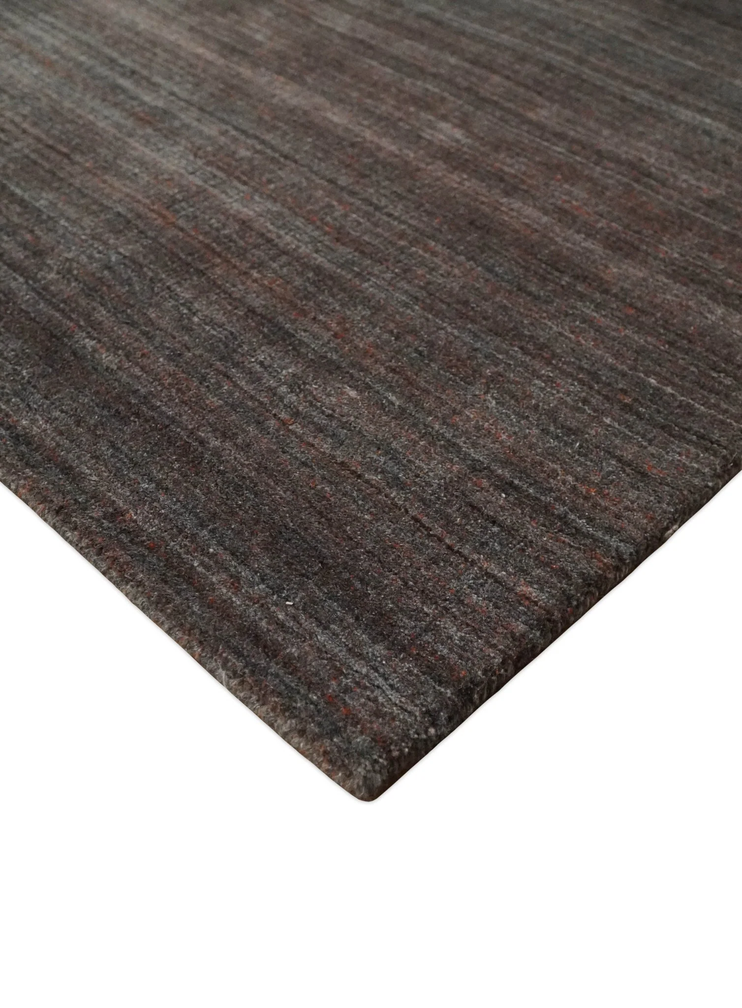 Solid Brown Scandinavian 5x7 Blended Wool Flatwoven Area Rug, Dinning, Kids Rug | HL17 - Image 7