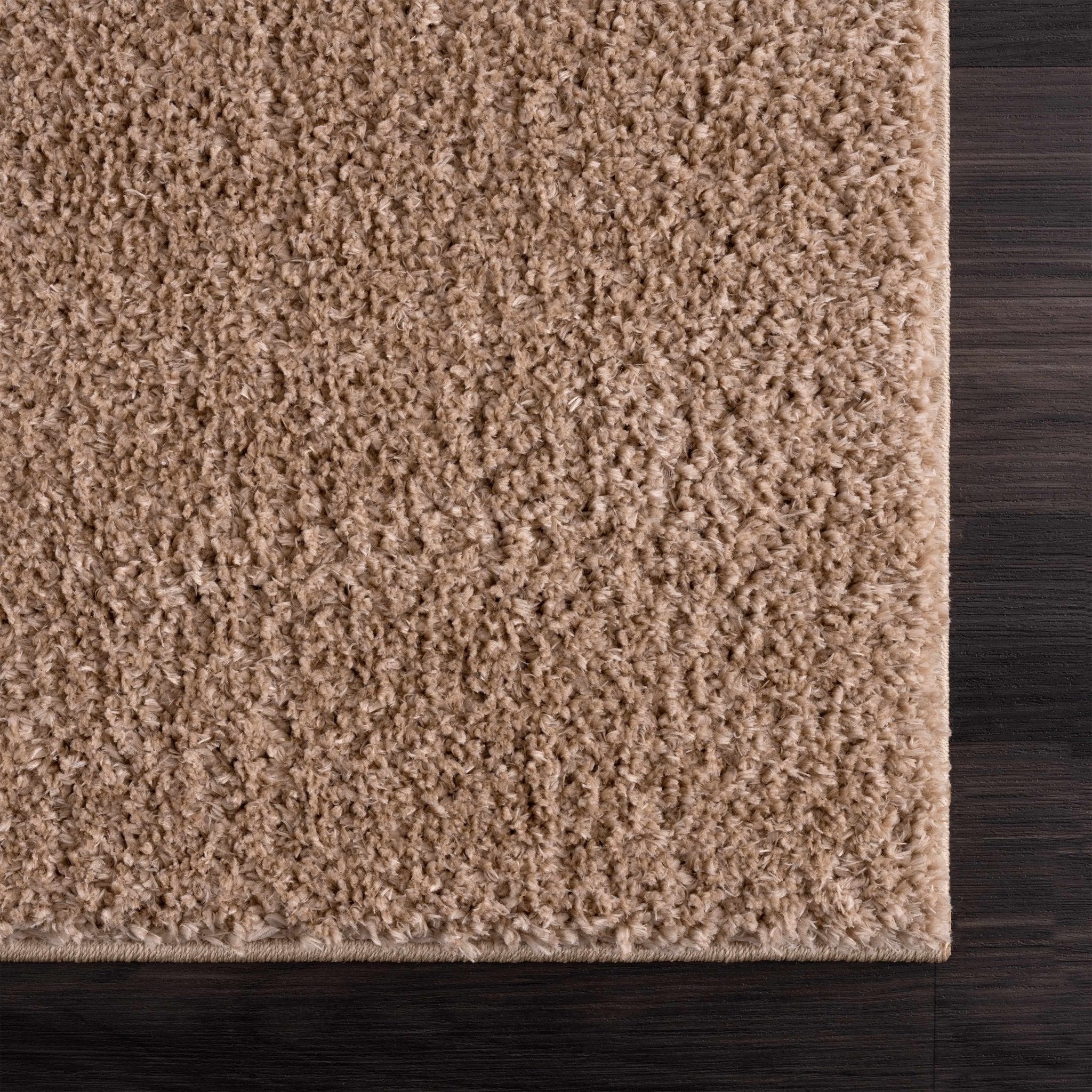 Modern Solid Design Brown High Pile Washable Area Rug - Image 11