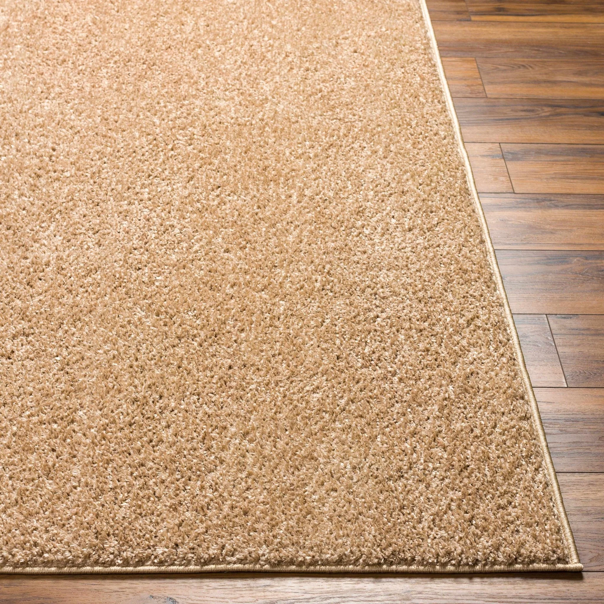 Modern Solid Design Brown High Pile Washable Area Rug - Image 16
