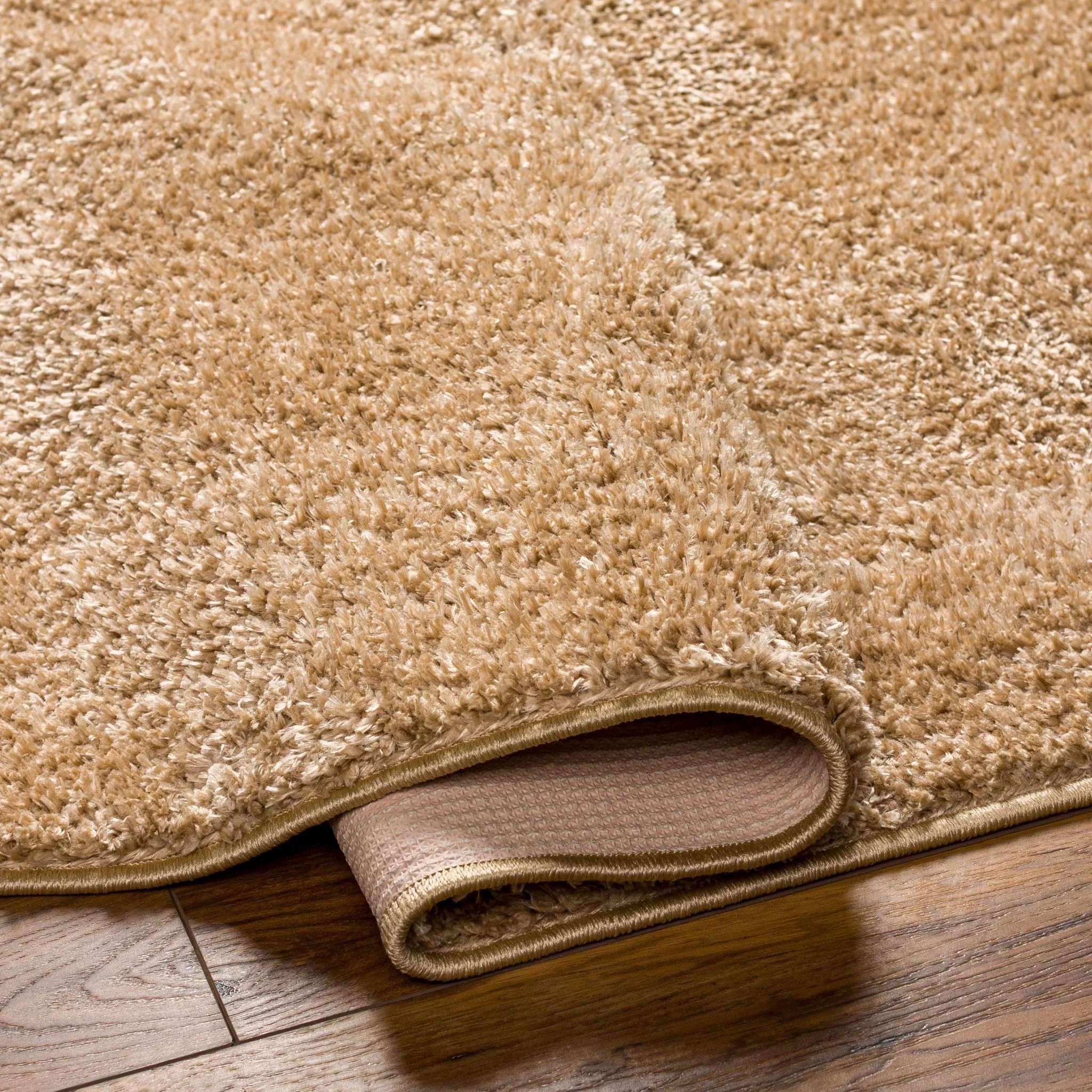 Modern Solid Design Brown High Pile Washable Area Rug - Image 19