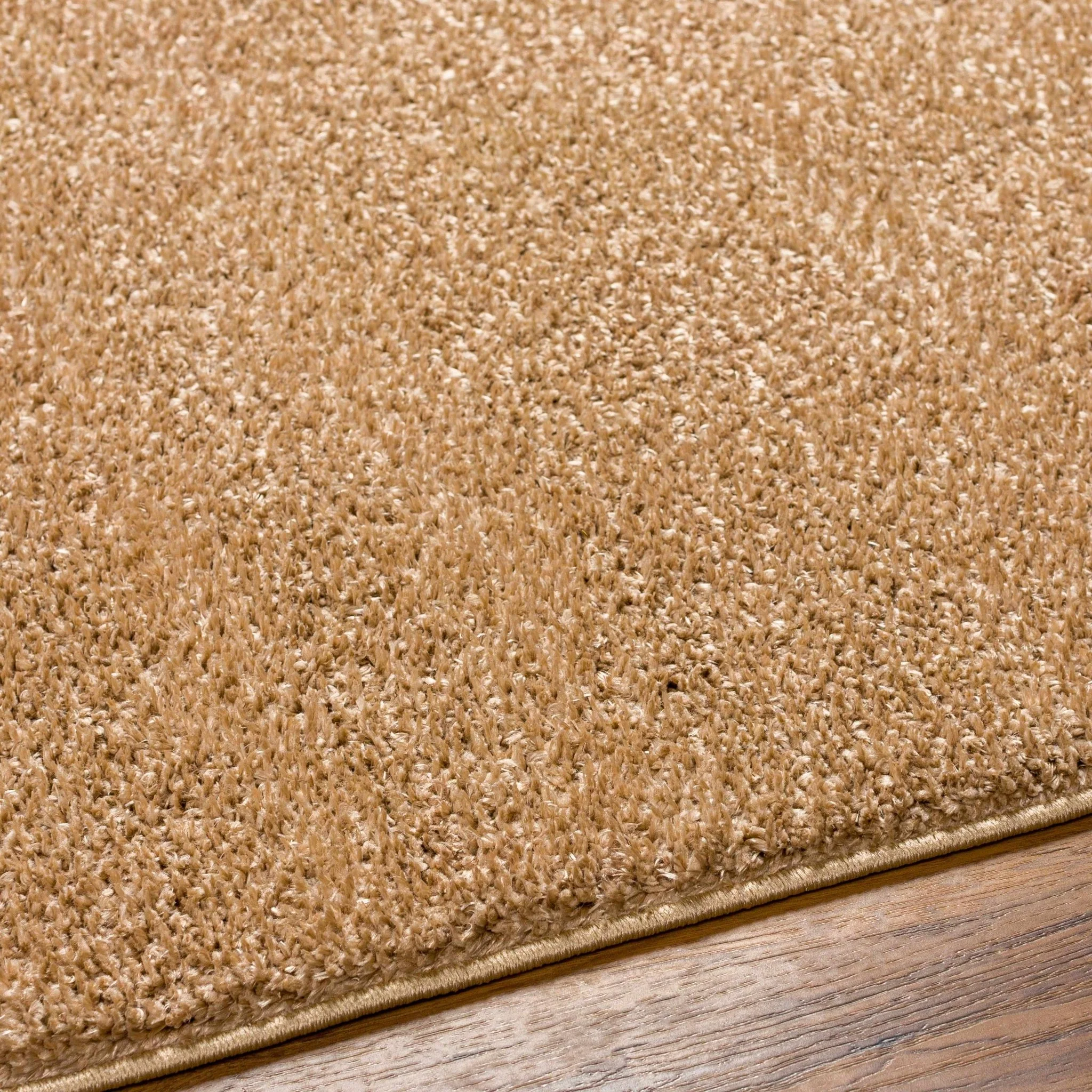 Modern Solid Design Brown High Pile Washable Area Rug - Image 20