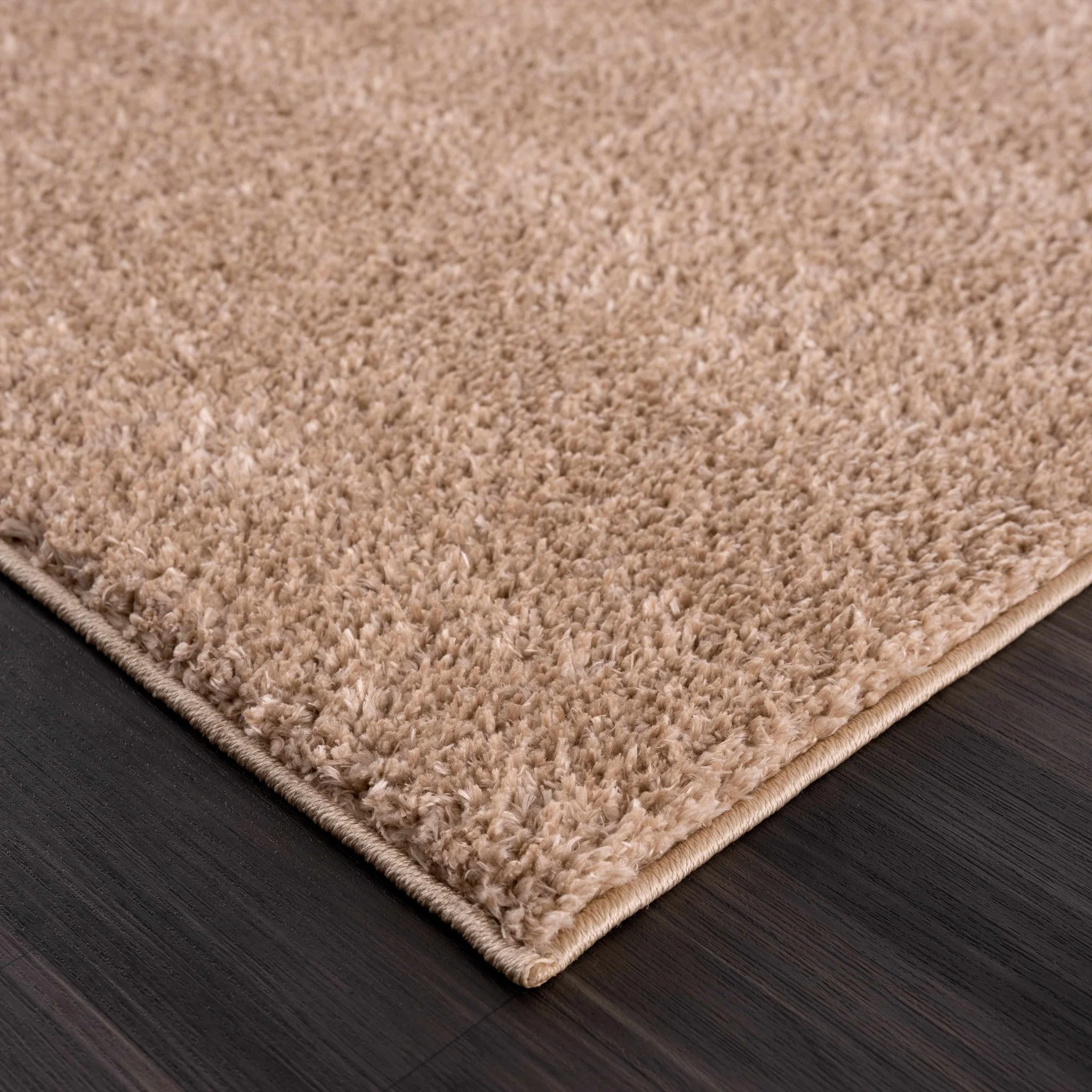 Modern Solid Design Brown High Pile Washable Area Rug - Image 7