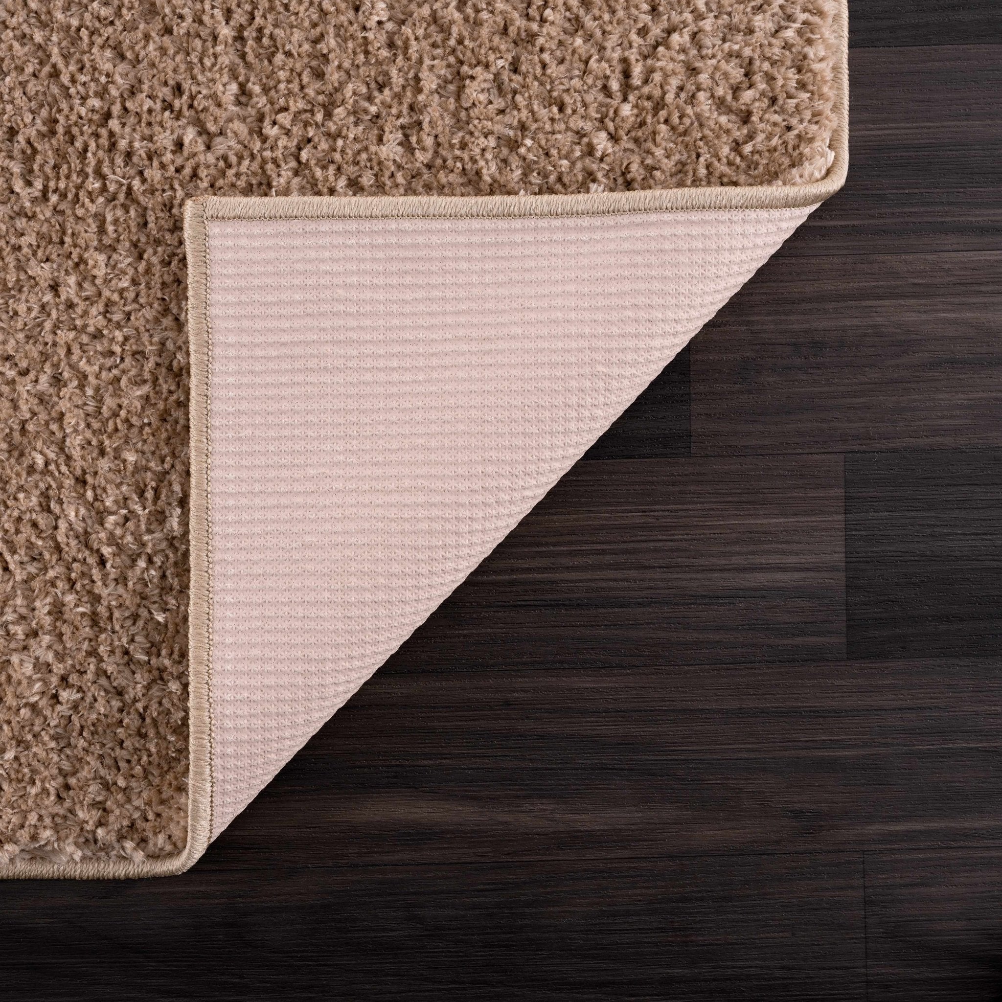 Modern Solid Design Brown High Pile Washable Area Rug - Image 8