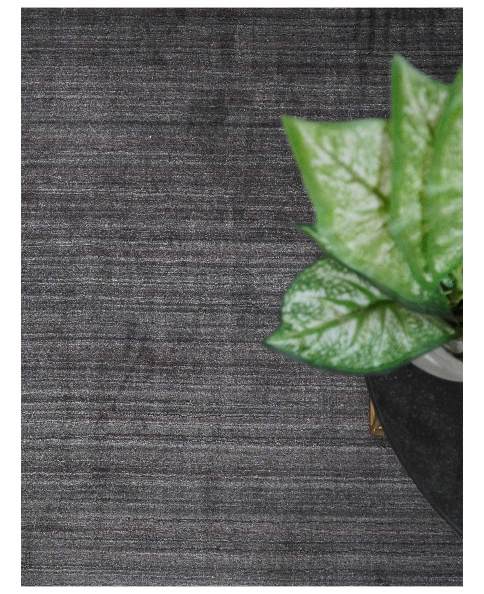Solid Charcoal Scandinavian 5x7 Blended Wool Flatwoven Area Rug, Dinning, Kids Rug | HL14 - Image 7