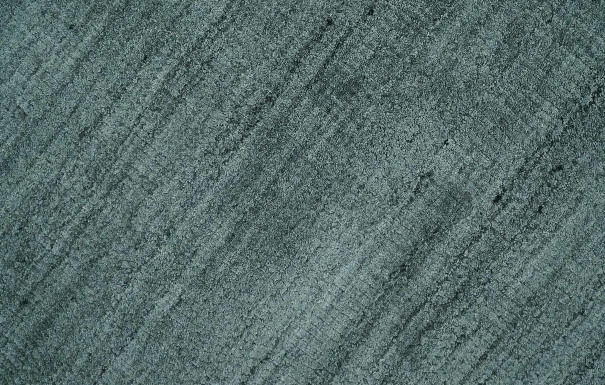 Solid Charcoal and Teal Scandinavian 8x10 Hand Made Blended Wool Flatwoven Area Rug | KE8 - Image 2