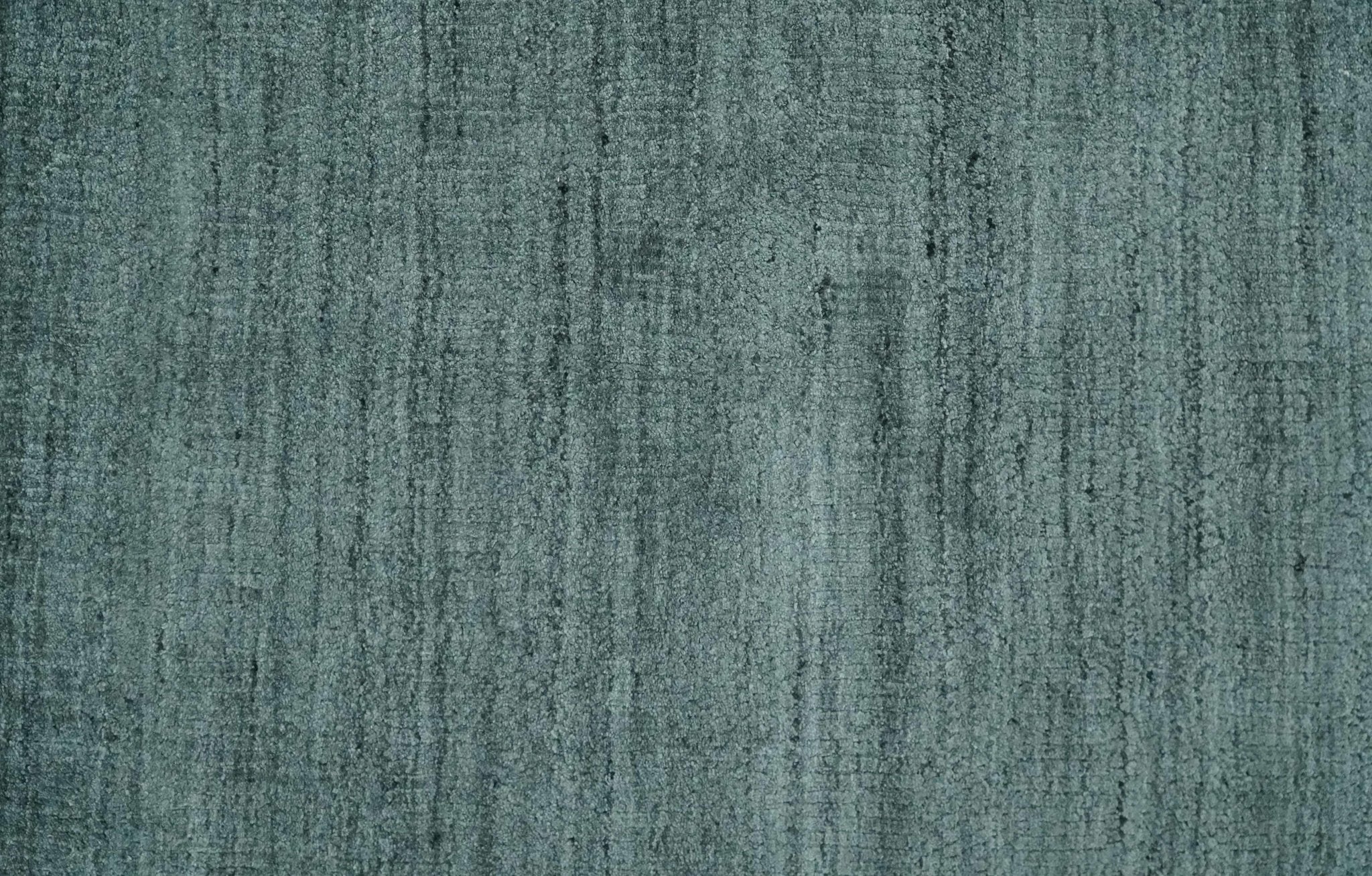 Solid Charcoal and Teal Scandinavian 8x10 Hand Made Blended Wool Flatwoven Area Rug | KE8 - Image 9