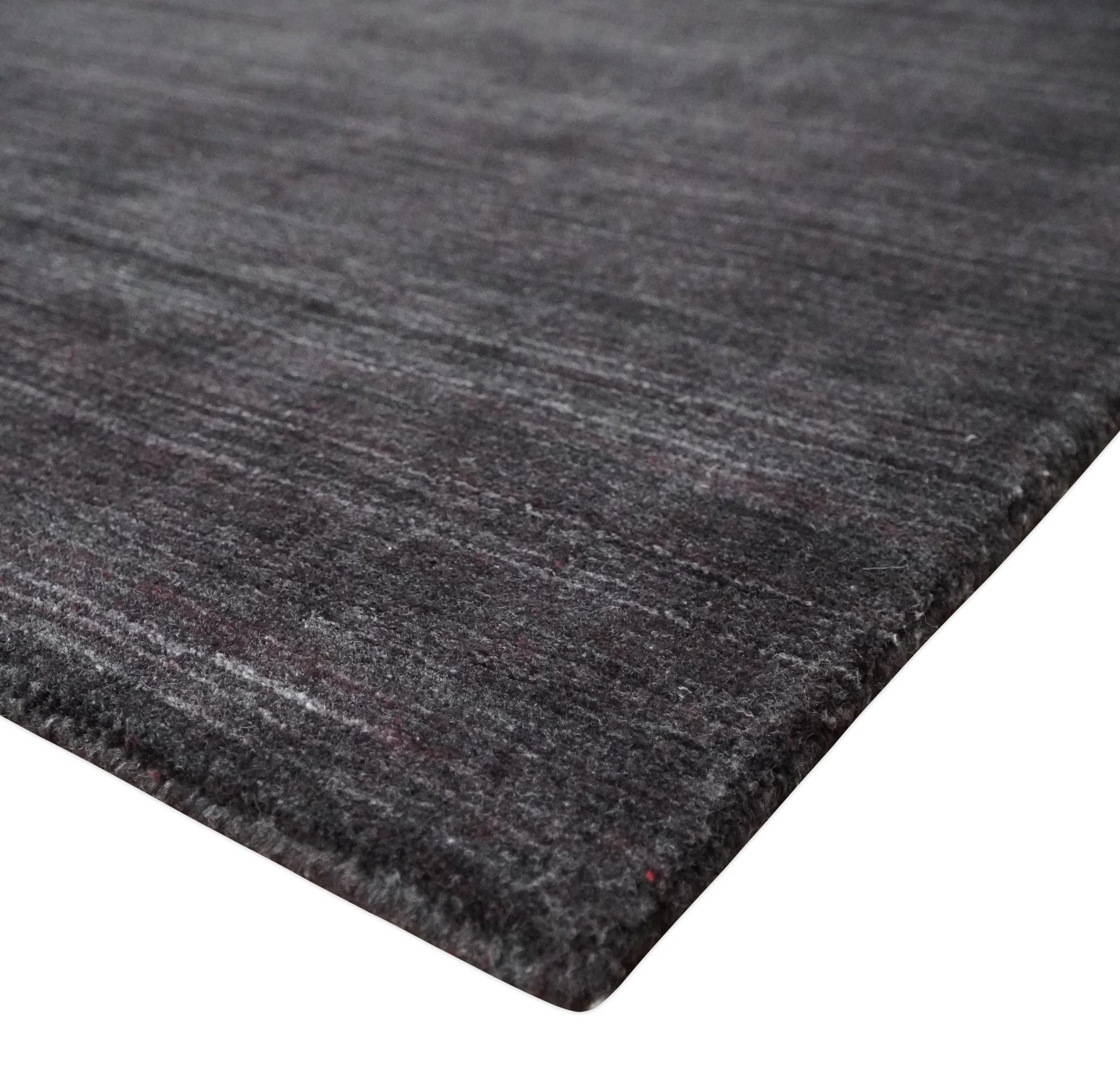 Solid Dark Purple Scandinavian 5x7 Blended Wool Flatwoven Area Rug, Dinning, Kids Rug | HL38 - Image 5