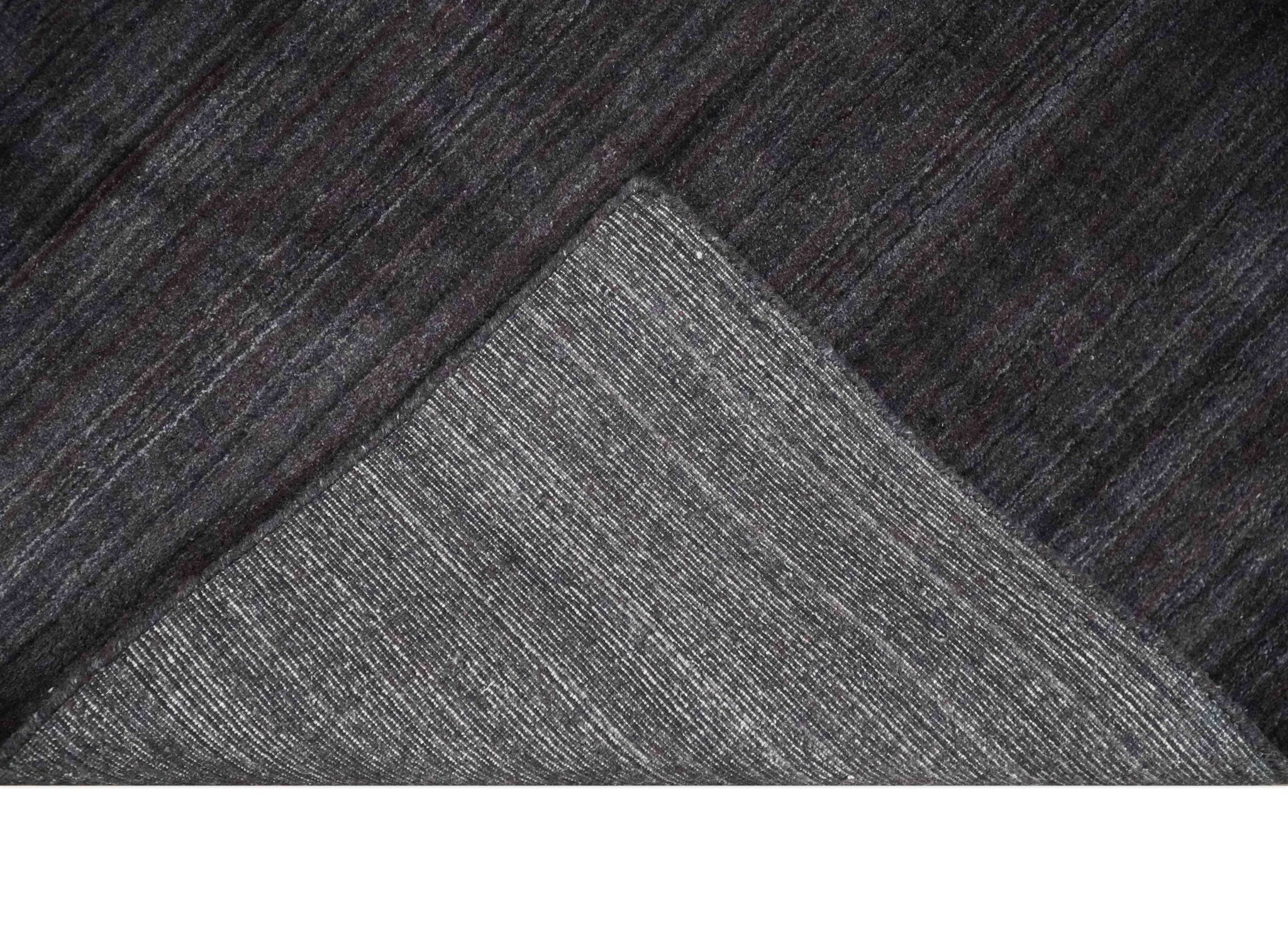 Solid Dark Purple Scandinavian 5x7 Blended Wool Flatwoven Area Rug, Dinning, Kids Rug | HL38 - Image 8