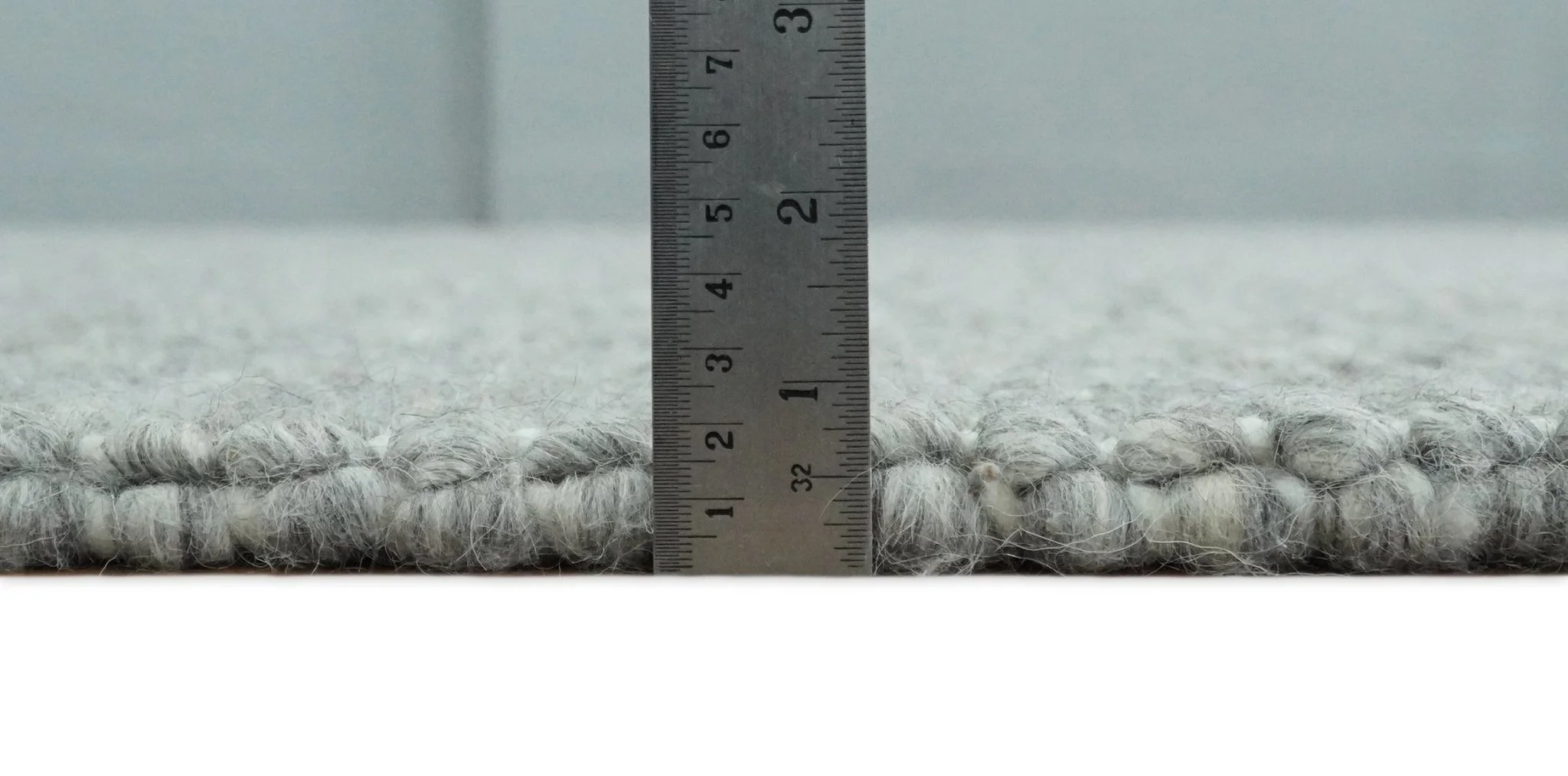 Solid Gray Chunky Handwoven Contemporary Wool Area Rug - Image 5