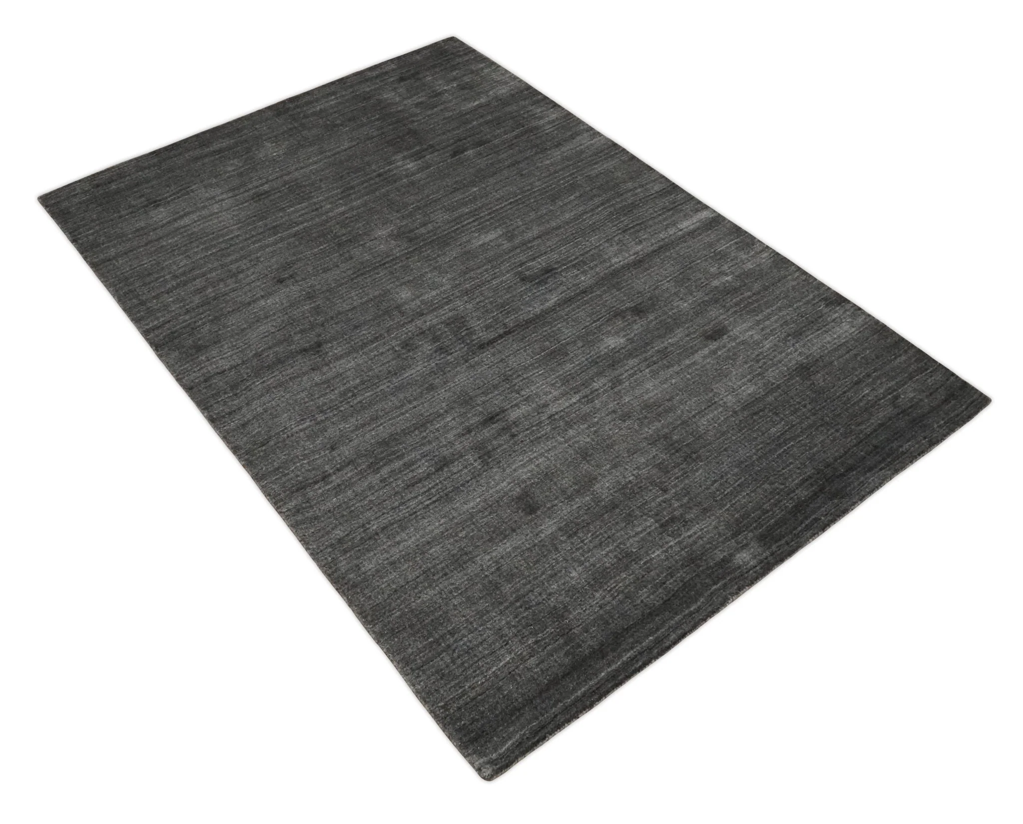 Solid Gray Scandinavian 5x7 Blended Wool Flatwoven Area Rug | HL21 - Image 4