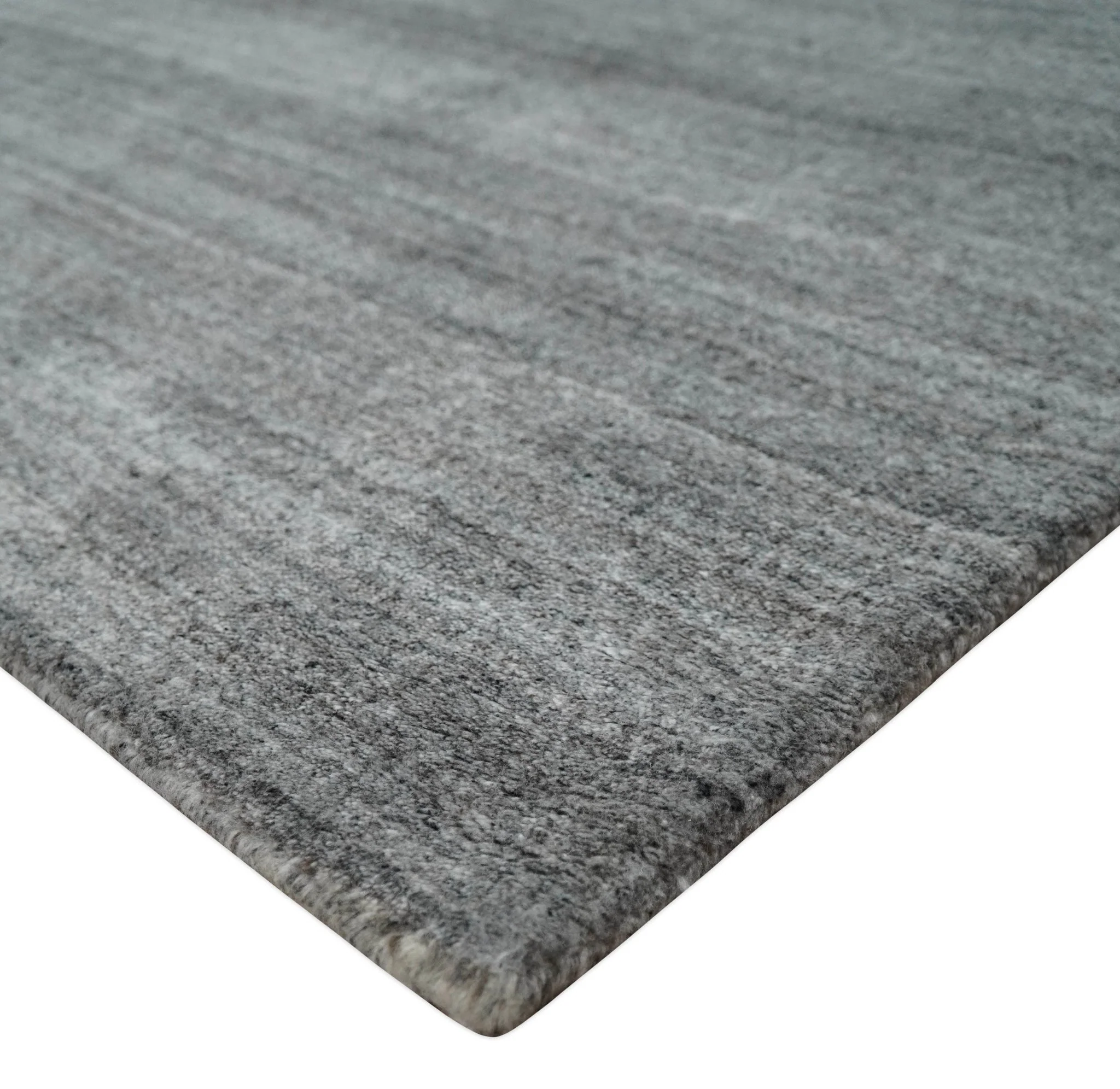 Solid Gray Shaded Scandinavian 5x7 Blended Wool Flatwoven Area Rug | HL37 - Image 5