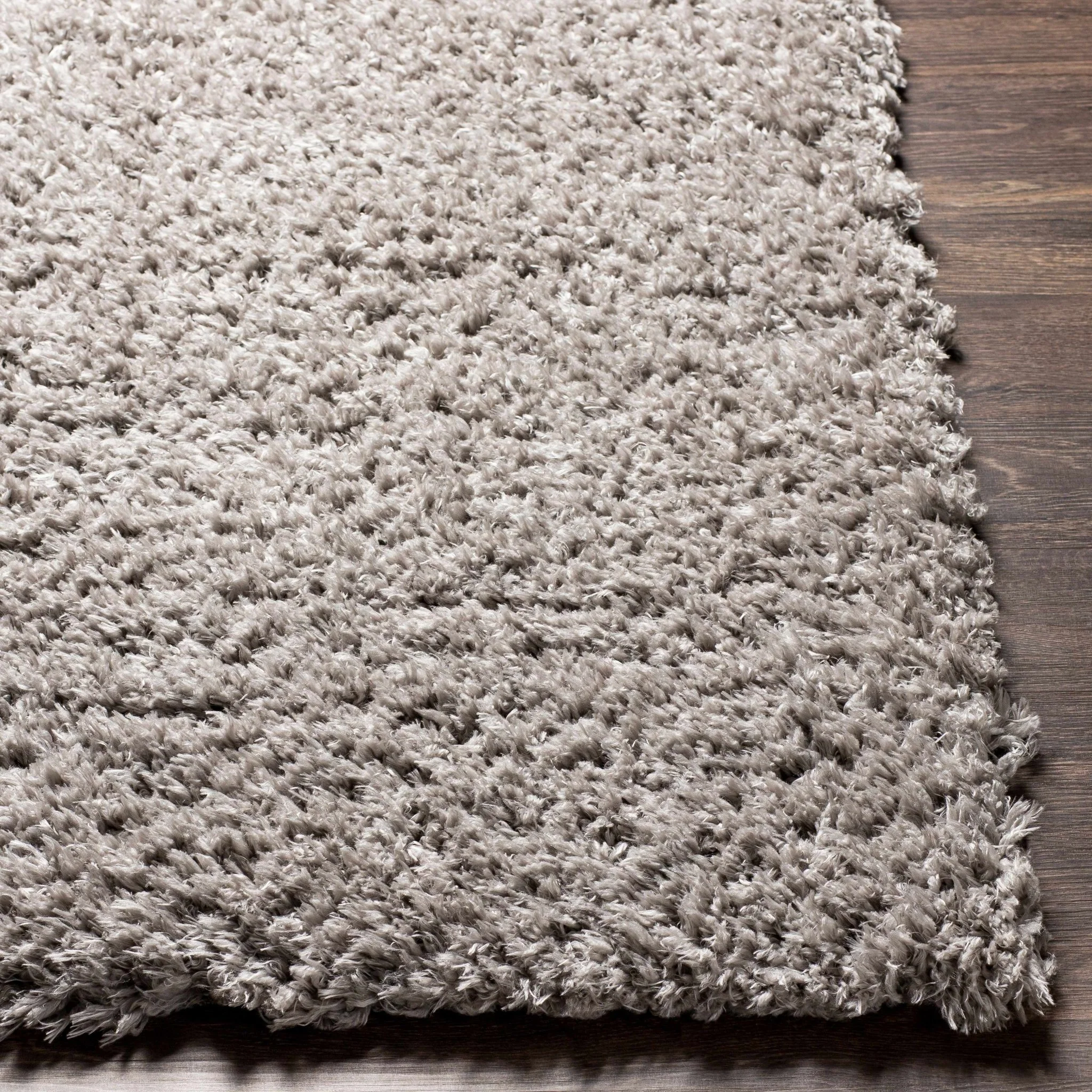 Modern Solid Gray Plush Pile Area Rug - Image 10
