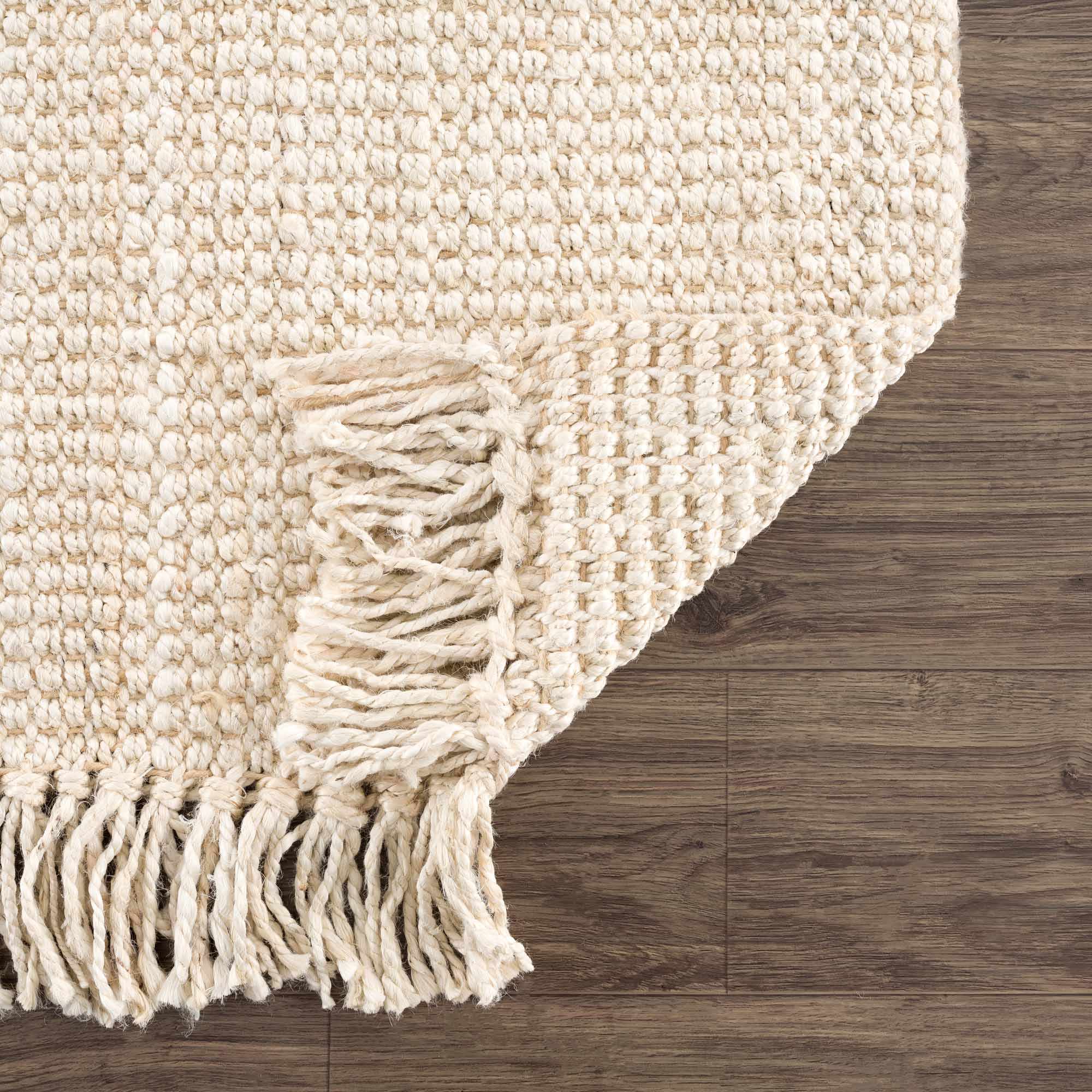 Contemporary Solid Hand Woven Tan Natural Fiber Jute Multi Size Area Rug - Image 17