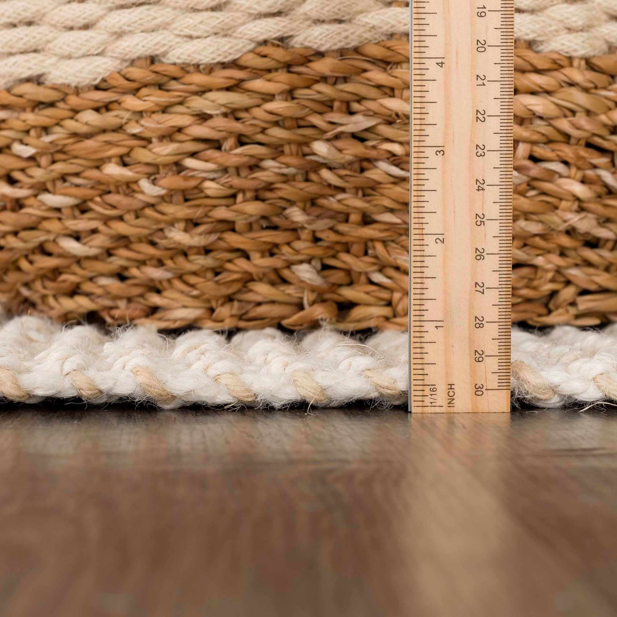 Contemporary Solid Hand Woven Tan Natural Fiber Jute Multi Size Area Rug - Image 24