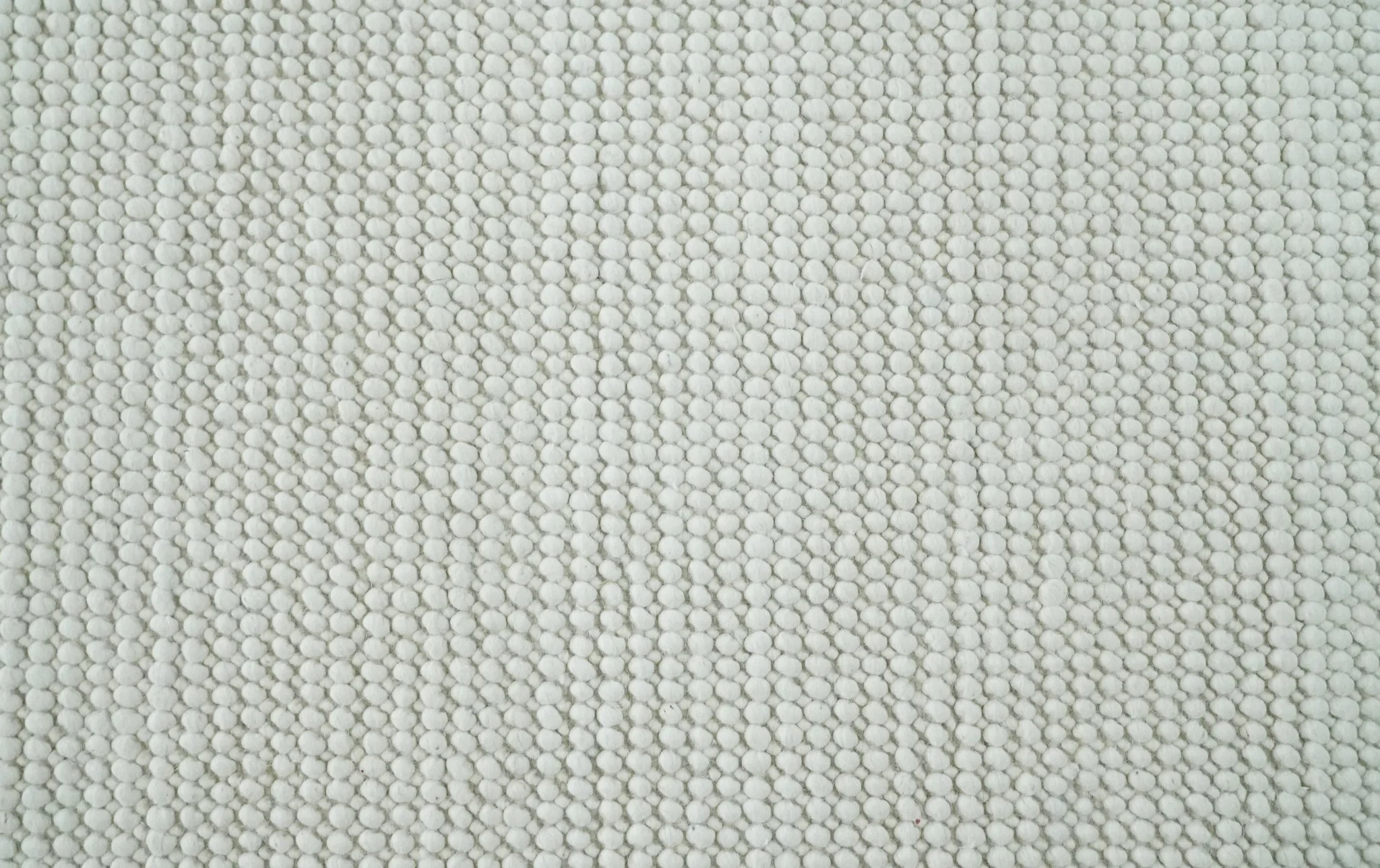 Solid Ivory Chunky Handwoven Contemporary Wool Area Rug - Image 10