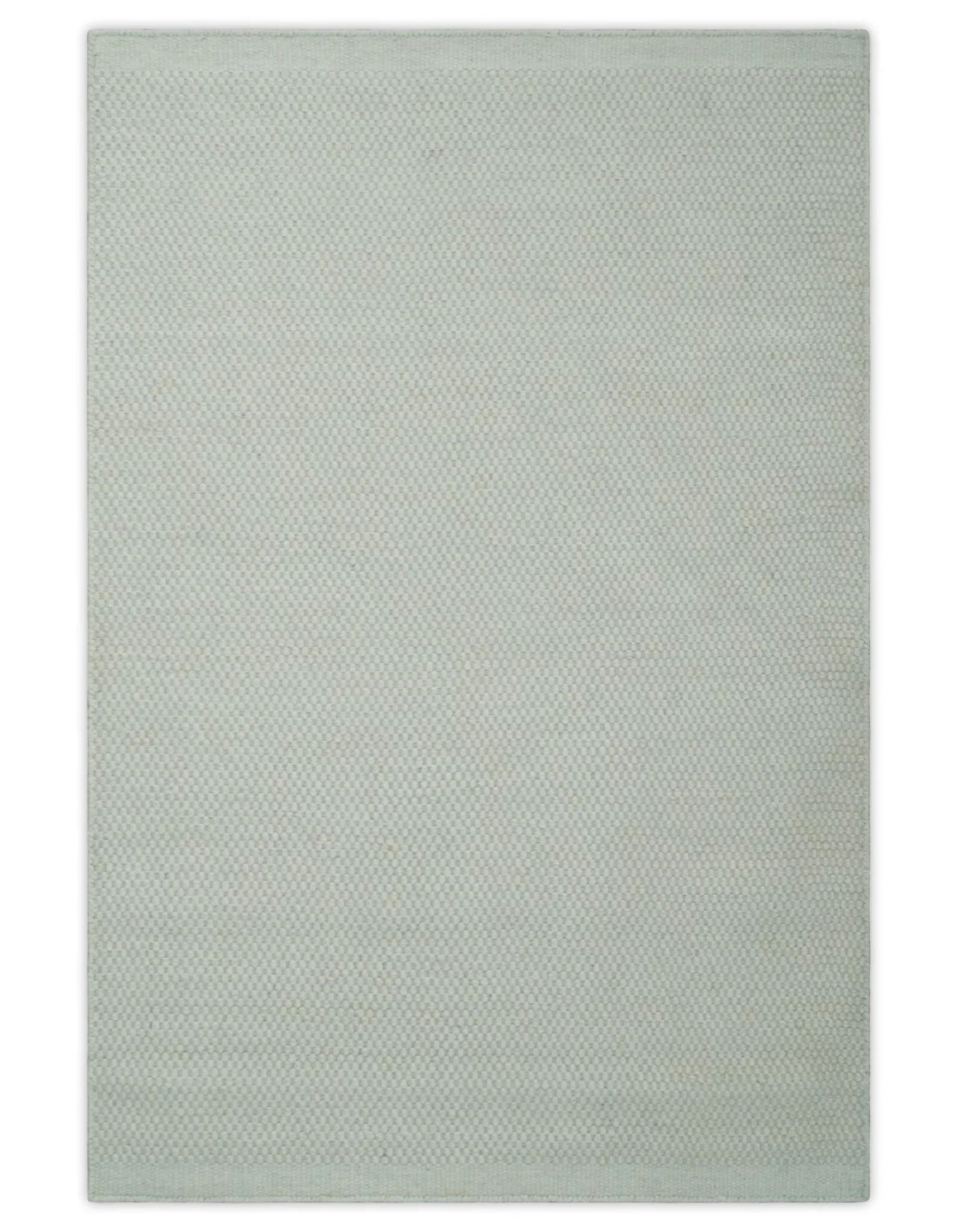 Solid Ivory White Hand made Dari Multi size 5x8, 5x7 and 8x11 Area Rug, Layering, Kids Rug | SOL7 - Image 3