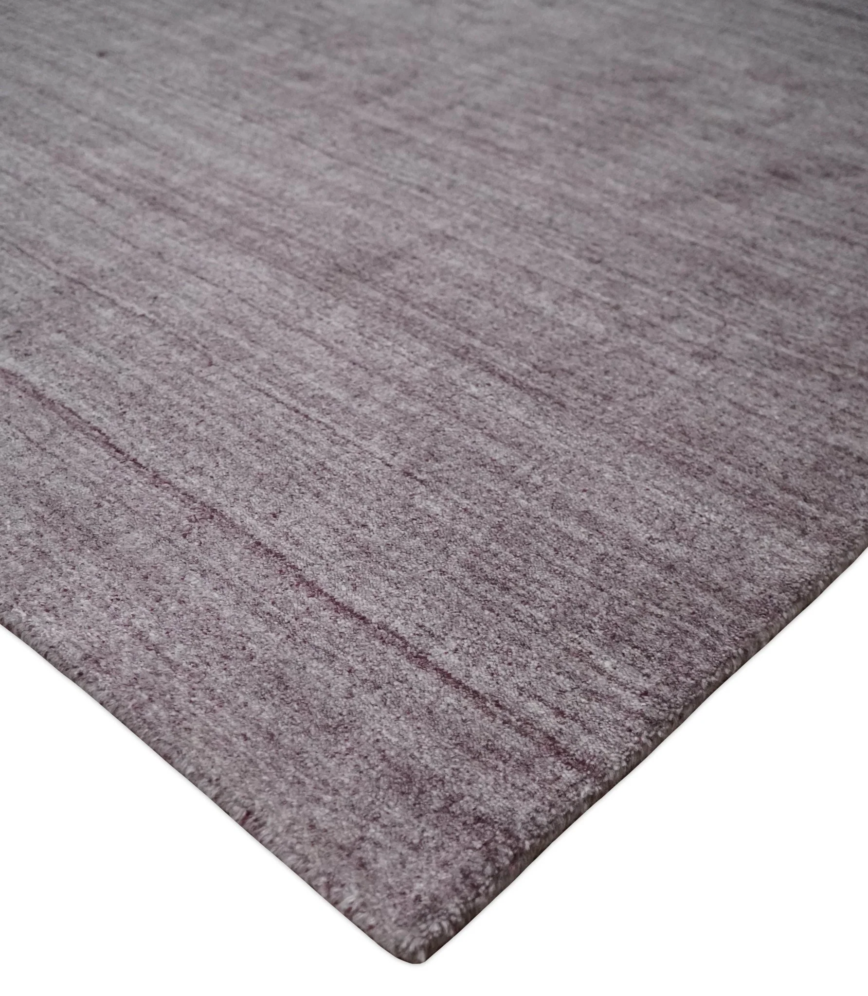 Solid Lavender Purple Scandinavian 5x7 Blended Wool Flatwoven Area Rug | HL12 - Image 6