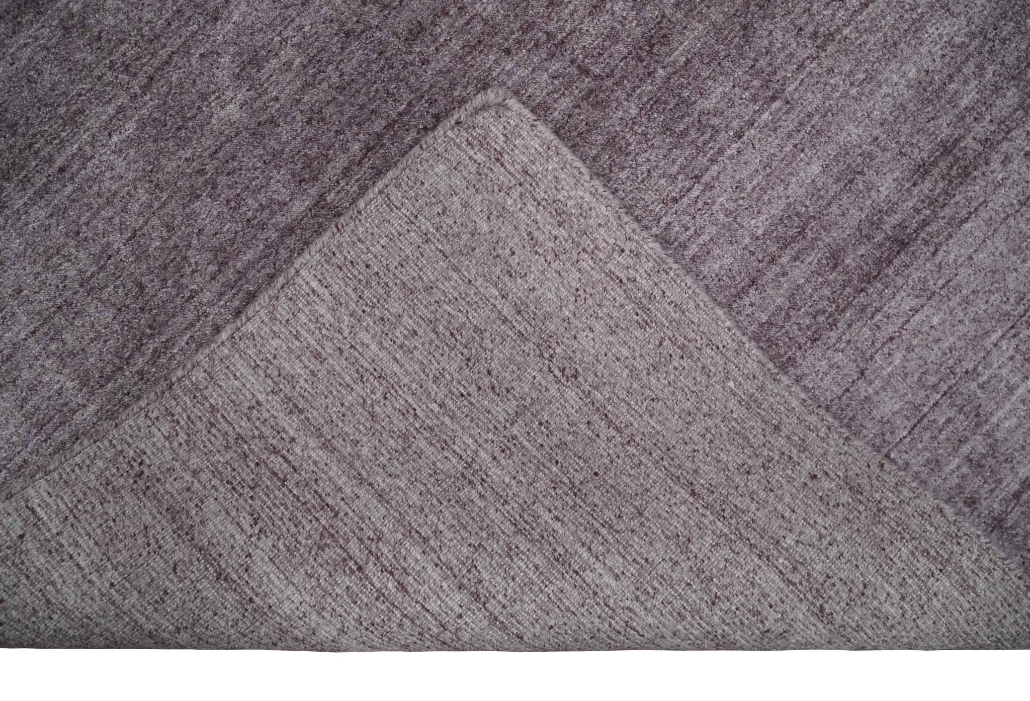 Solid Lavender Purple Scandinavian 5x7 Blended Wool Flatwoven Area Rug | HL12 - Image 9