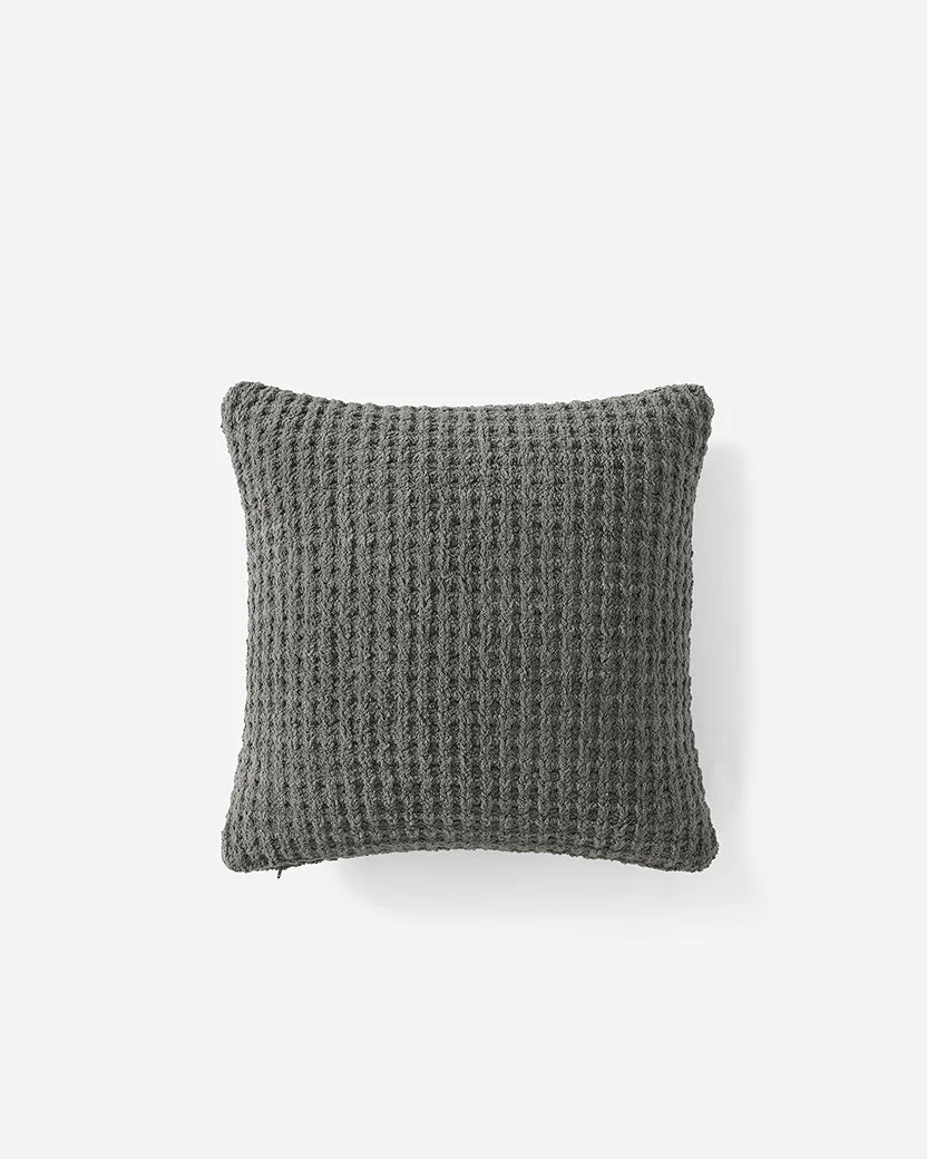 Solid Multi Color Crocheted Snug Waffle Throw Pillow - Image 14