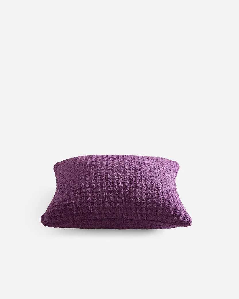 Solid Multi Color Crocheted Snug Waffle Throw Pillow - Image 27
