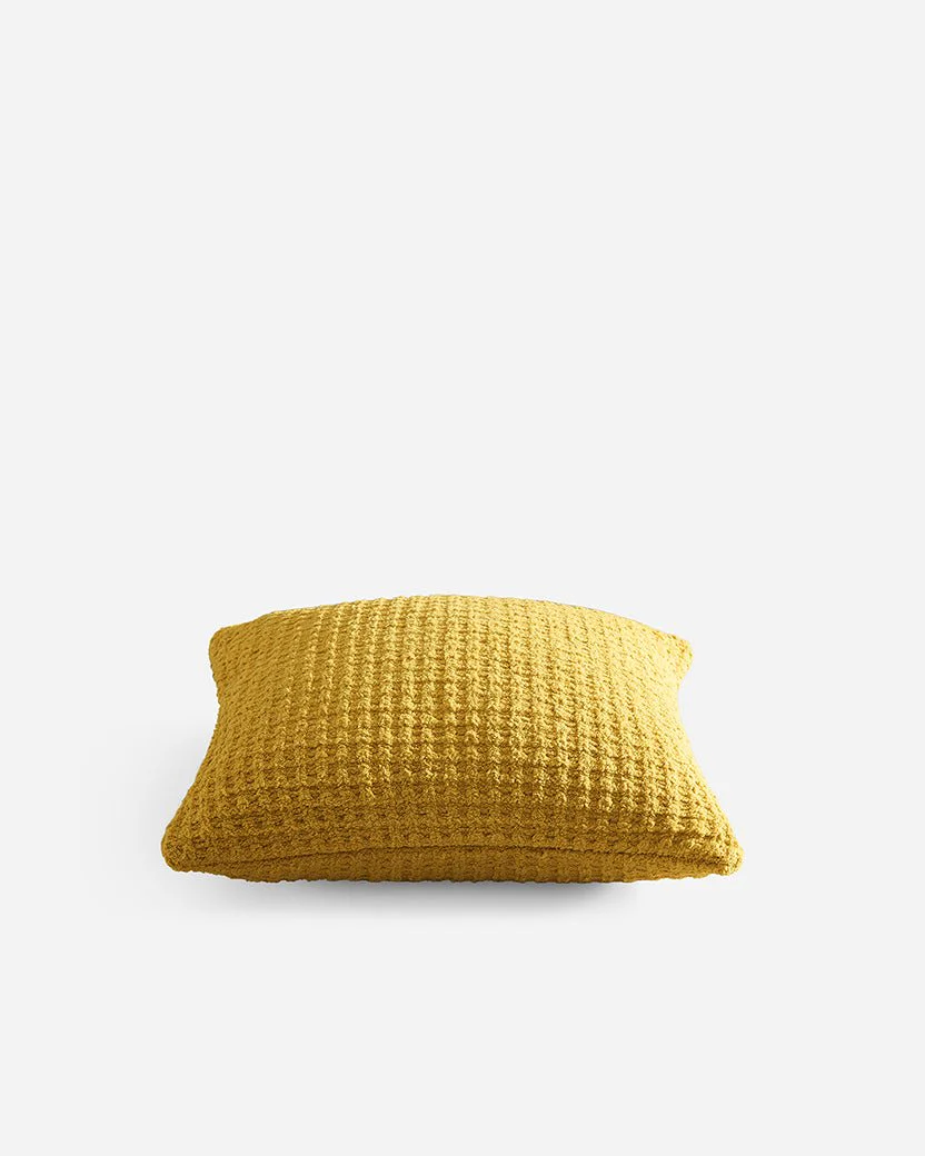 Solid Multi Color Crocheted Snug Waffle Throw Pillow - Image 33
