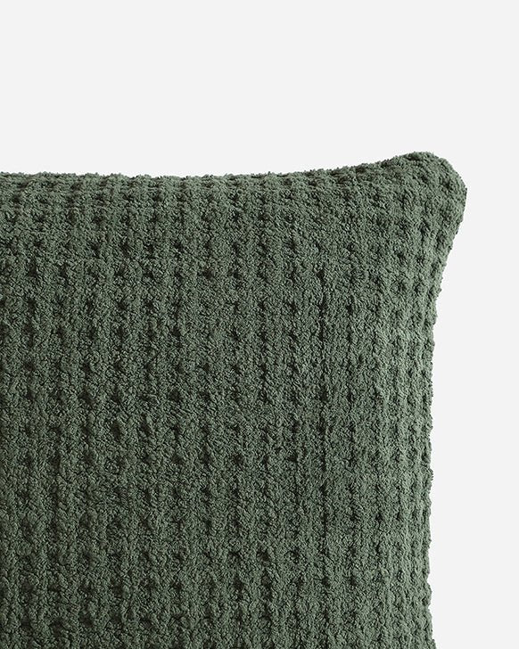 Solid Multi Color Crocheted Snug Waffle Throw Pillow - Image 42