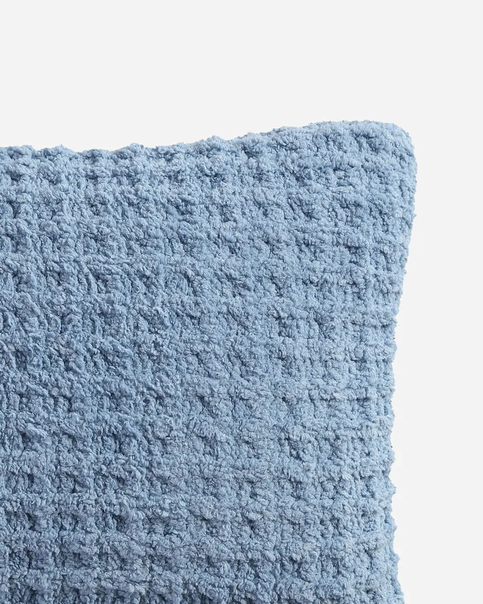 Solid Multi Color Crocheted Snug Waffle Throw Pillow - Image 46