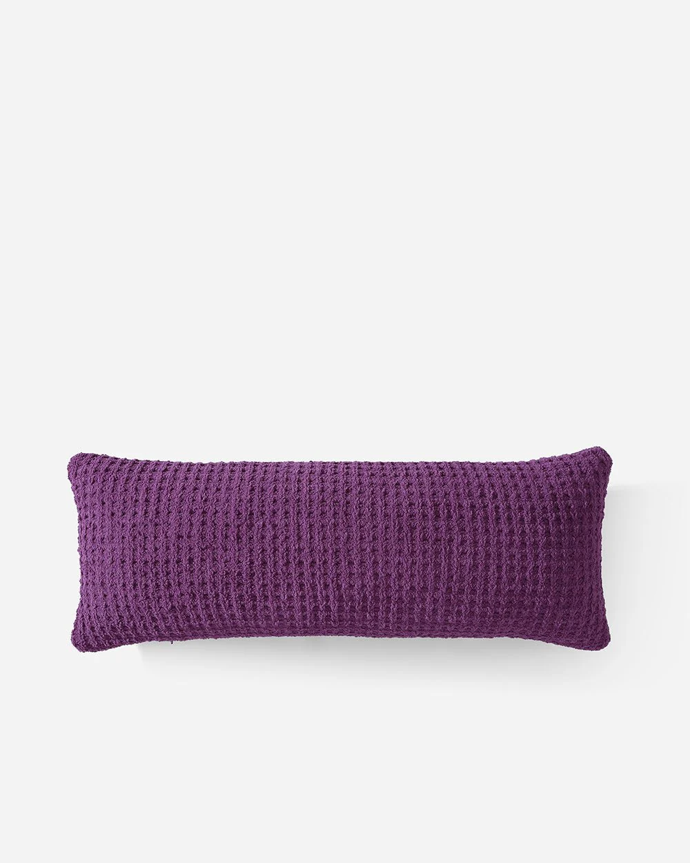 Solid Multi Color Crocheted Snug Waffle Lumbar Pillow - Image 20