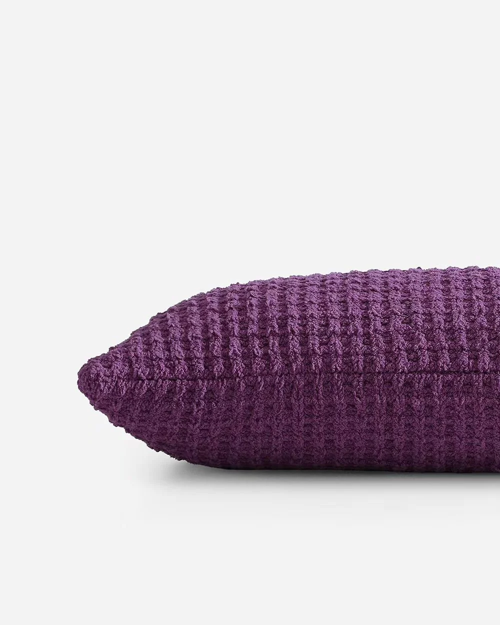 Solid Multi Color Crocheted Snug Waffle Lumbar Pillow - Image 21