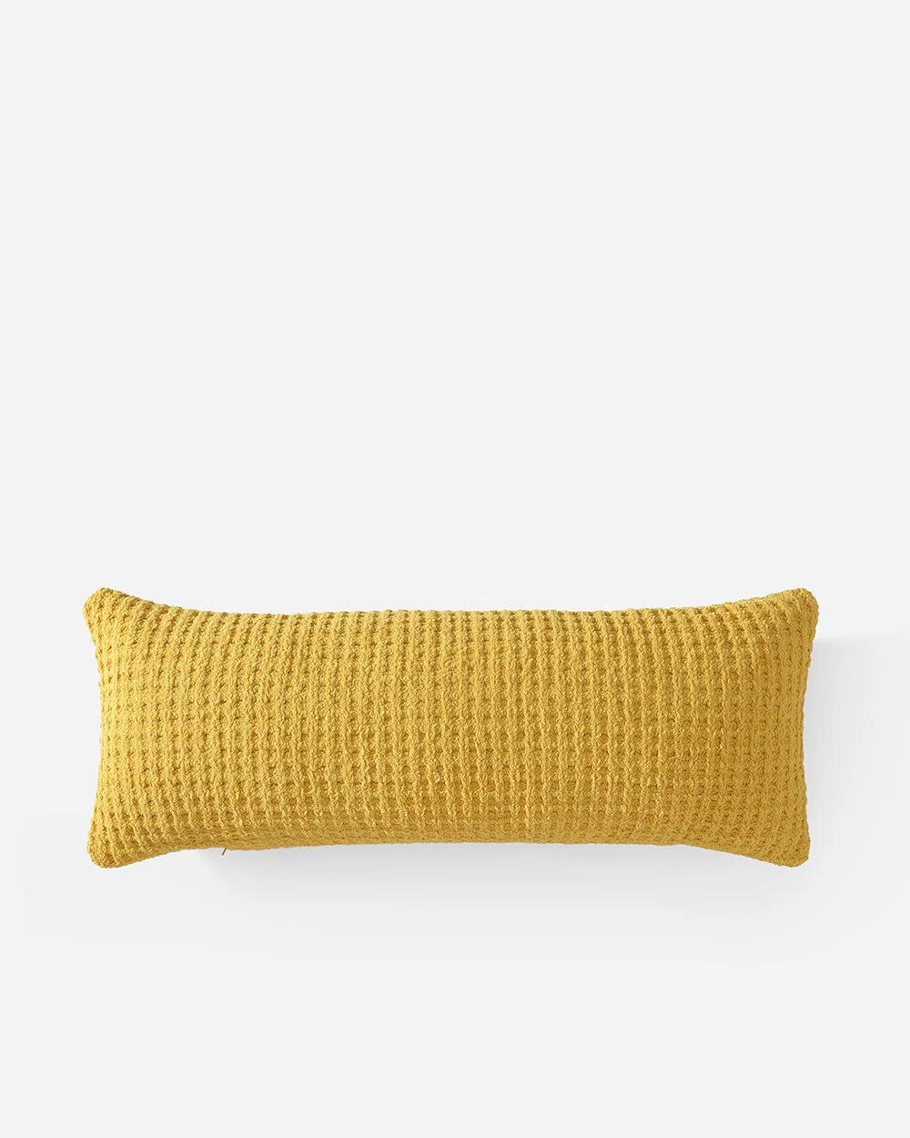 Solid Multi Color Crocheted Snug Waffle Lumbar Pillow - Image 22