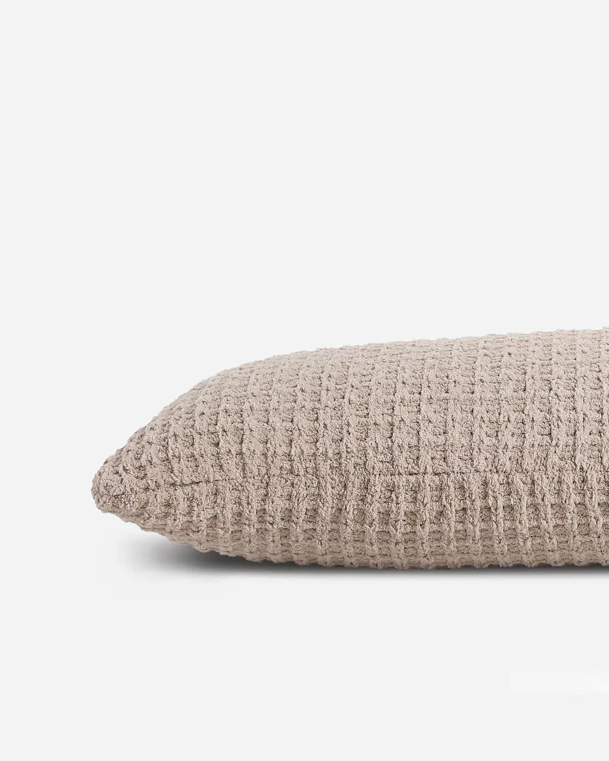 Solid Multi Color Crocheted Snug Waffle Lumbar Pillow - Image 26