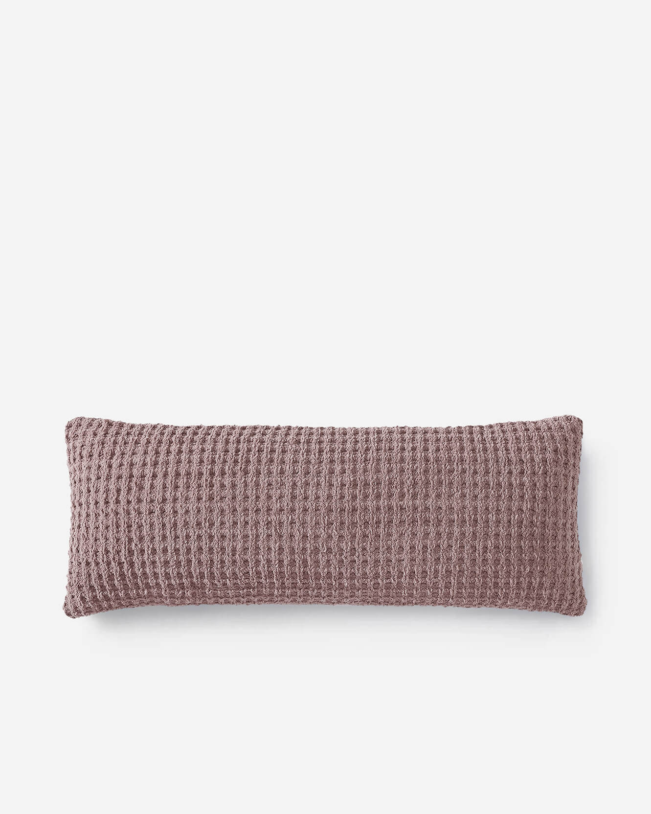 Solid Multi Color Crocheted Snug Waffle Lumbar Pillow - Image 29