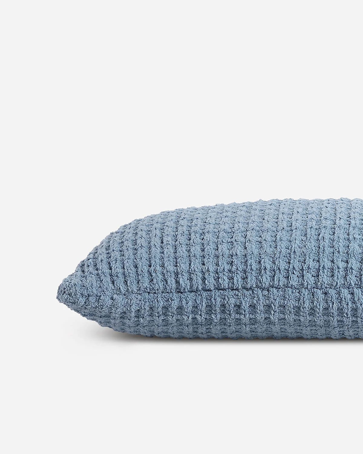 Solid Multi Color Crocheted Snug Waffle Lumbar Pillow - Image 8