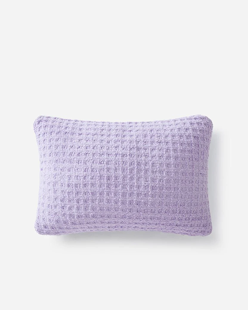 Solid Multi Color Crocheted Snug Waffle Mini Pillow - Image 18