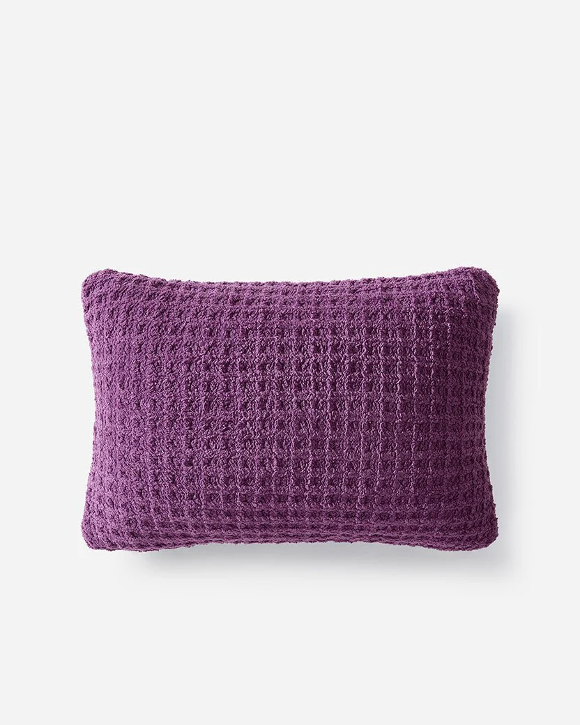 Solid Multi Color Crocheted Snug Waffle Mini Pillow - Image 24