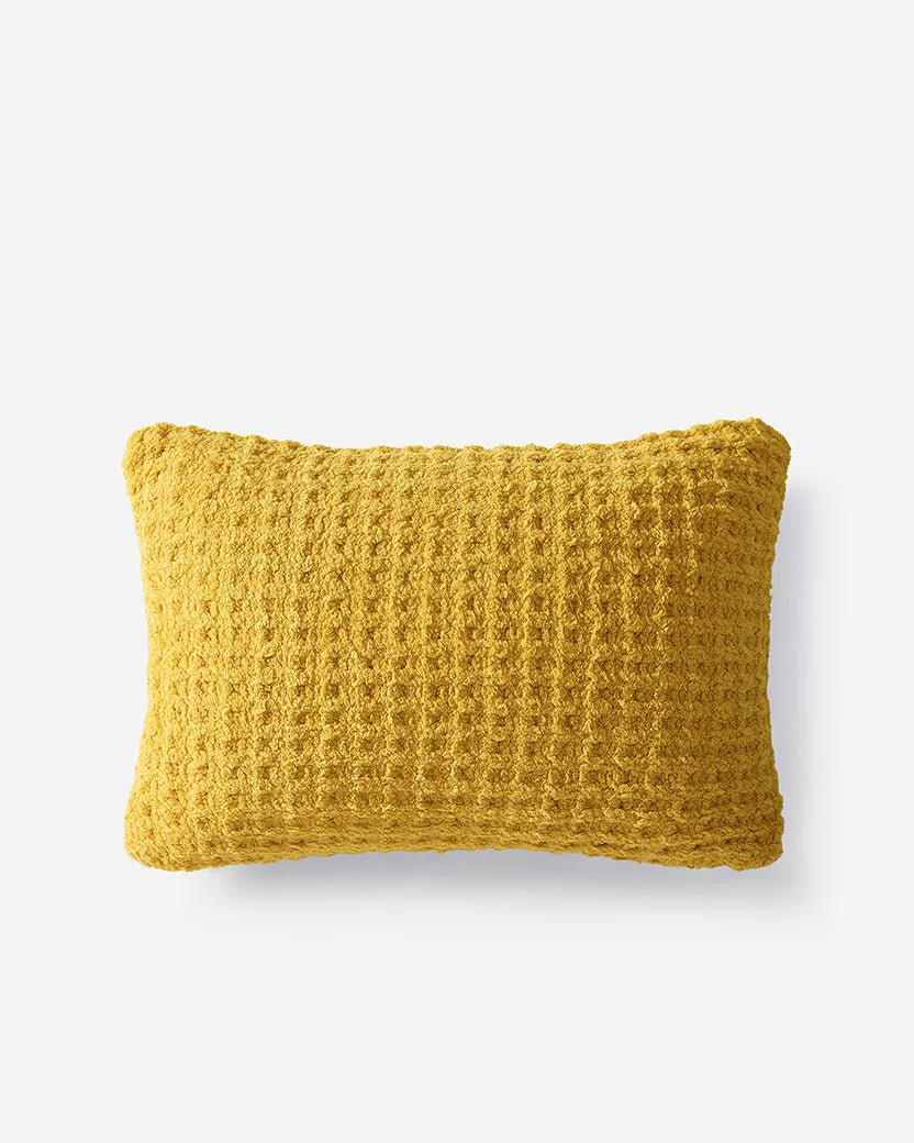 Solid Multi Color Crocheted Snug Waffle Mini Pillow - Image 27