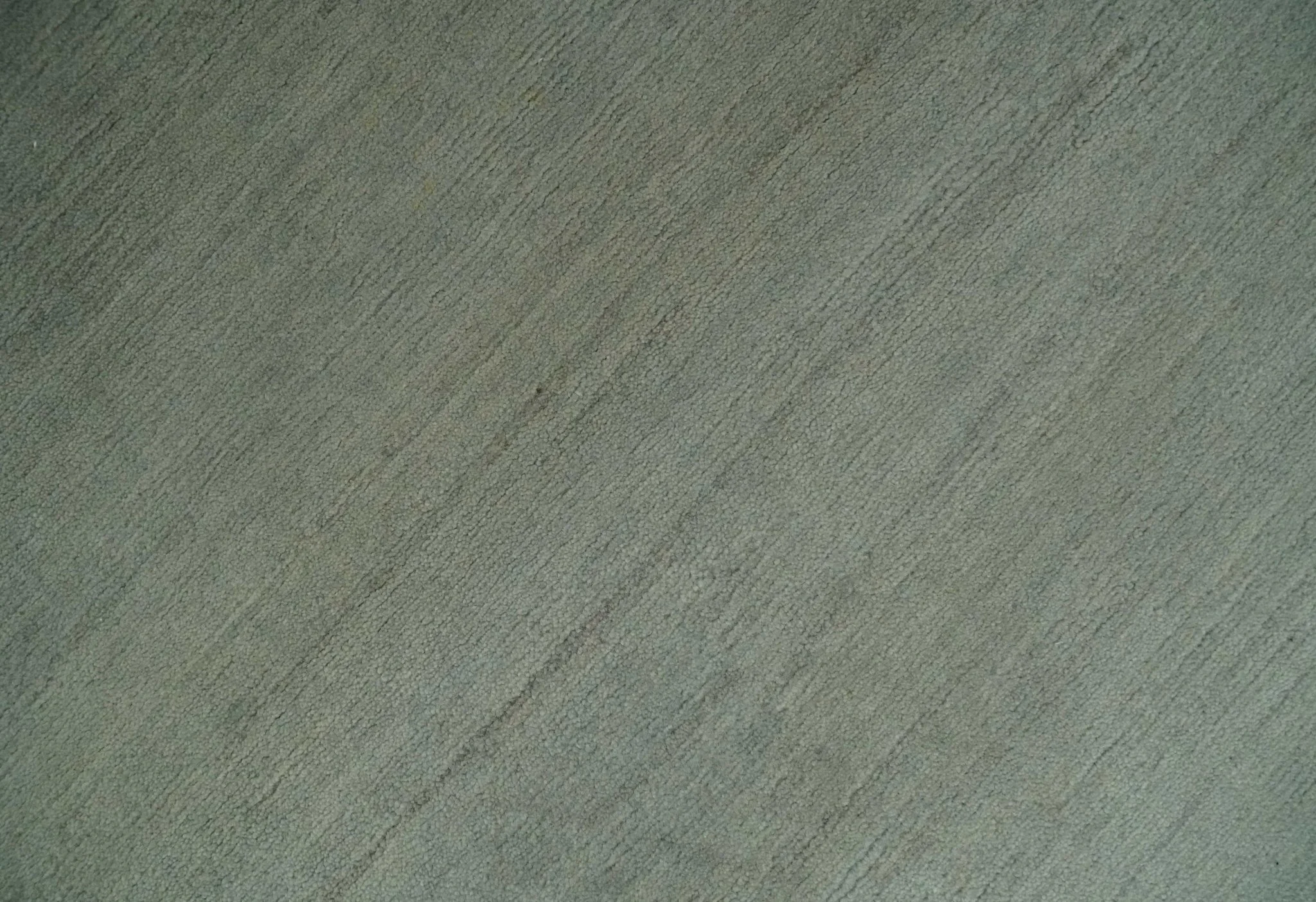 Solid Plain Ivory and Charcoal 5.6x8 wool and Art Silk Area Rug - Image 5