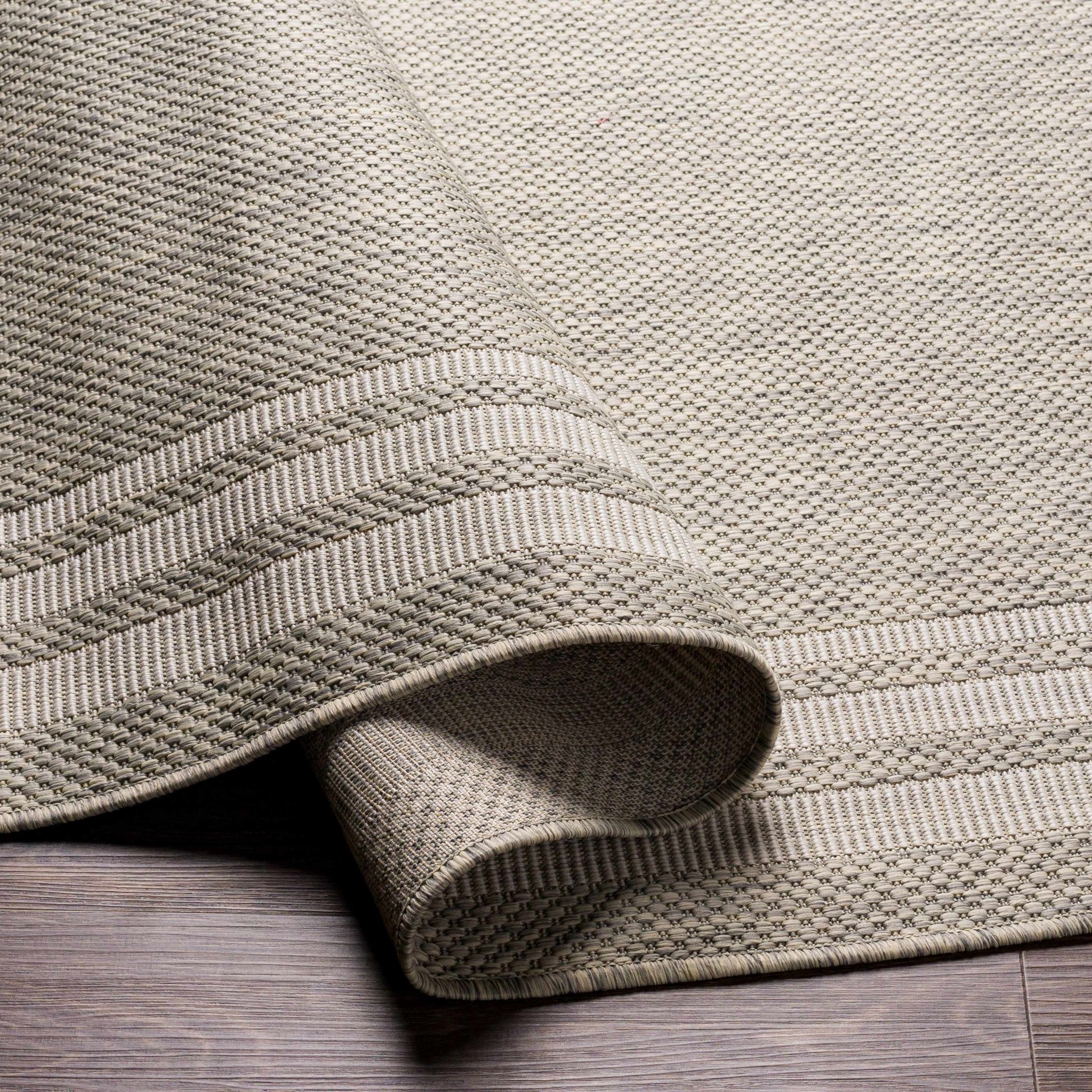 Solid Beige and Ivory Indoor and Outdoor Multi size Area Rug - Image 5