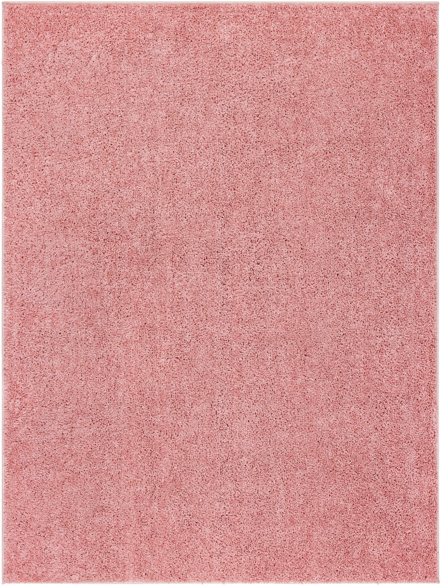Solid Pink Peach Plush Pile contemporary Style Area Rug - Image 13